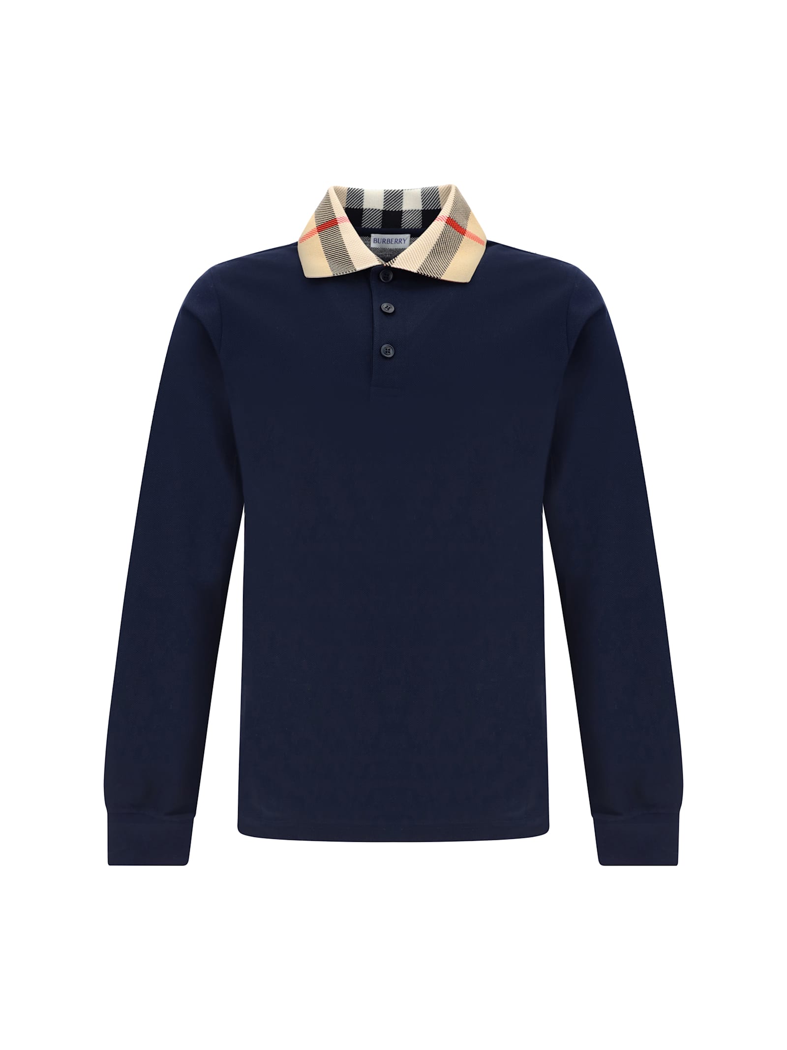 Shop Burberry Cody Polo Shirt In Smokednavy