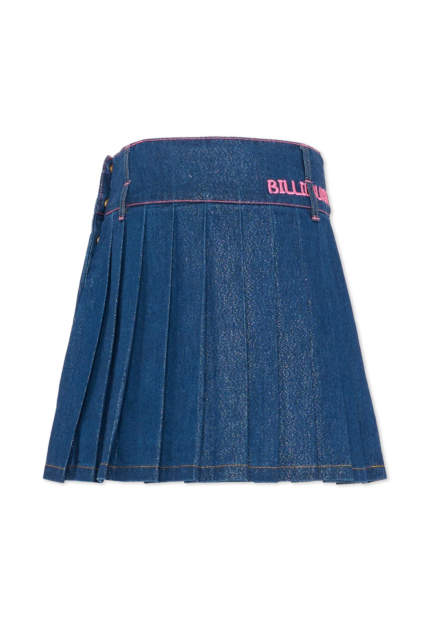 Billieblush Blue Skirt For Girl With Logo In Blue
