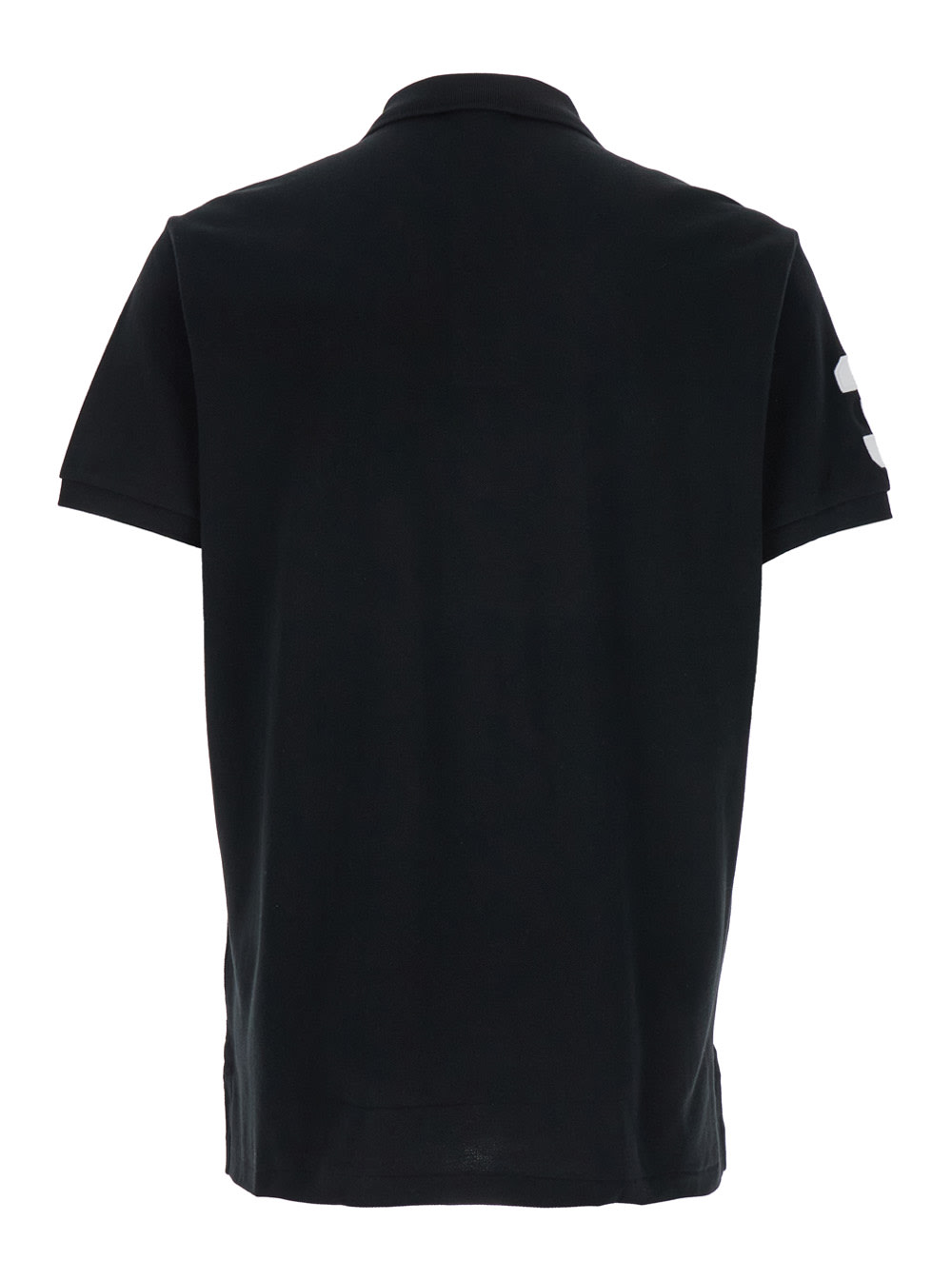 Black Polo Shirt With Pony Maxi Embroidery On The Front And Numeric Detail On The Sleeve In Cotton Man