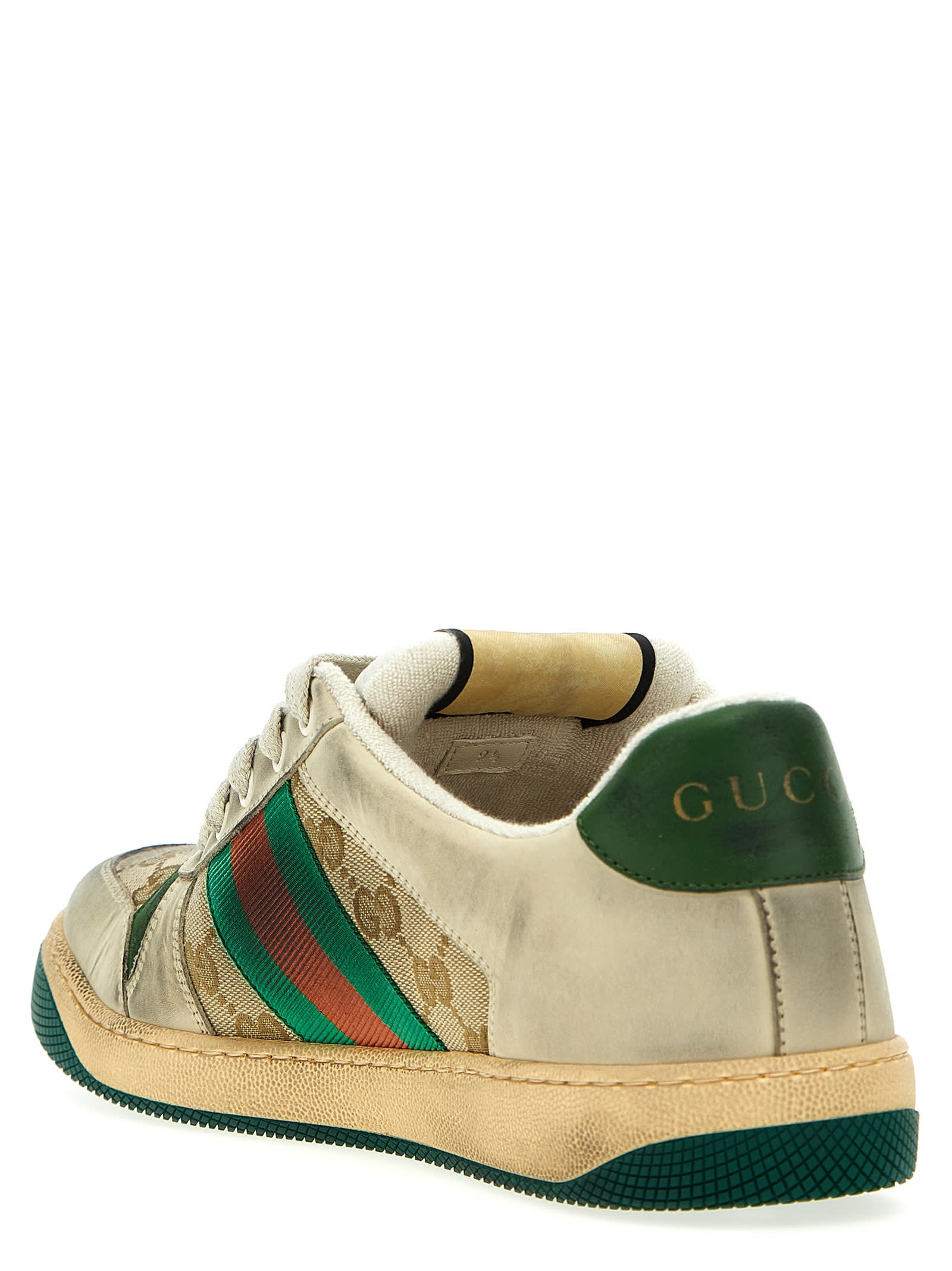 Shop Gucci Screener Gg Sneakers In Multicolor