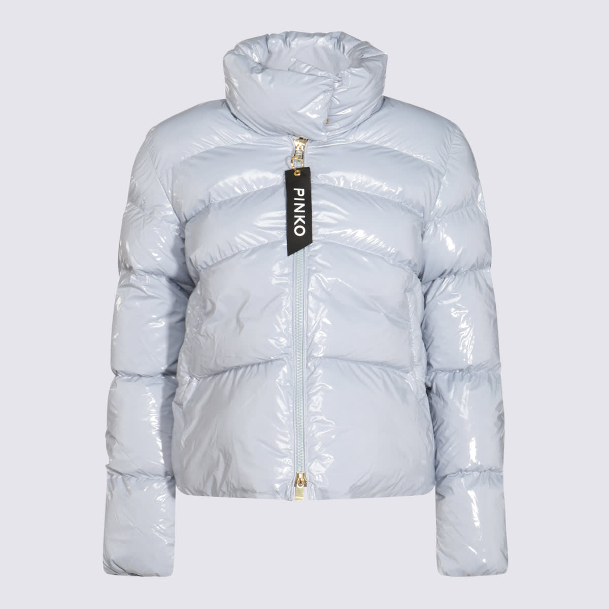 Shop Pinko Light Blue Down Jacket