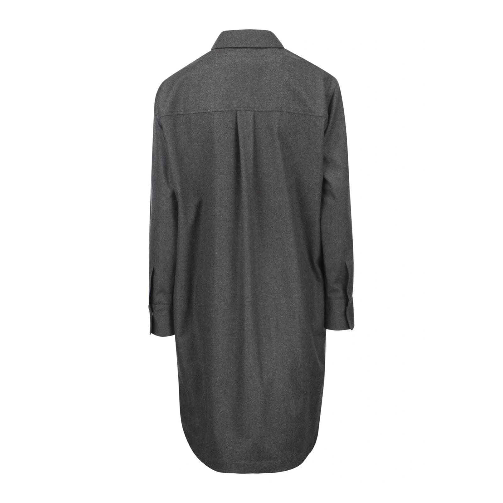 Shop Brunello Cucinelli Wool Dress In Gray