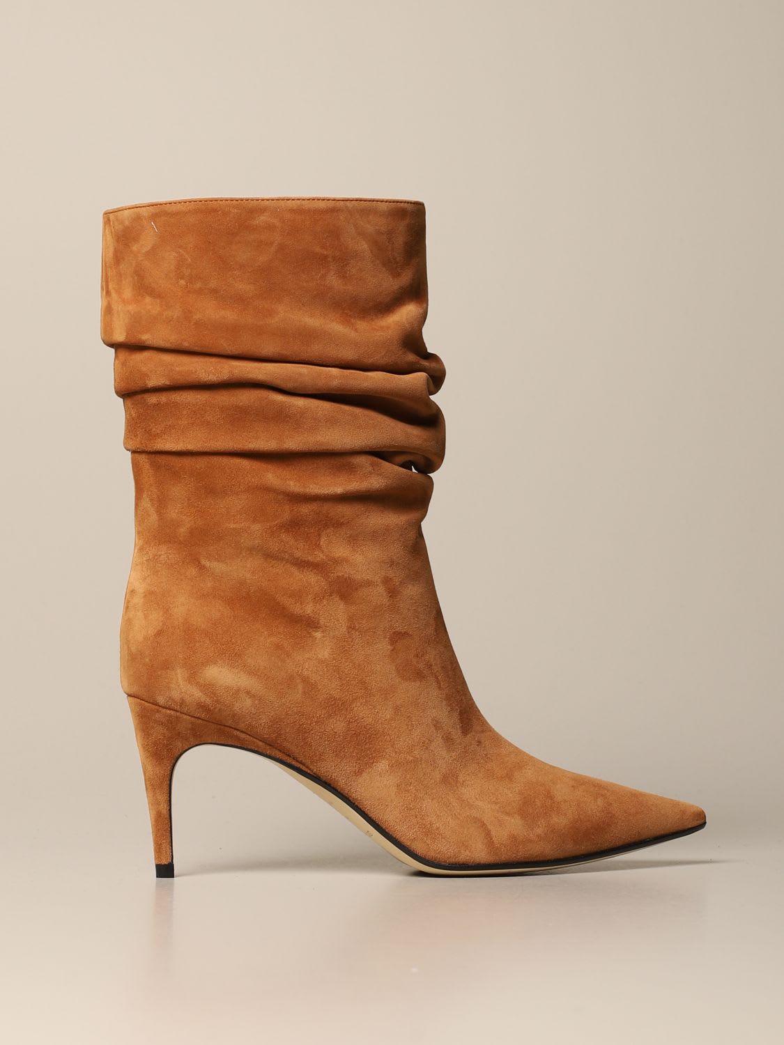 Sergio Rossi Flat Booties Sergio Rossi Ankle Boot In Suede