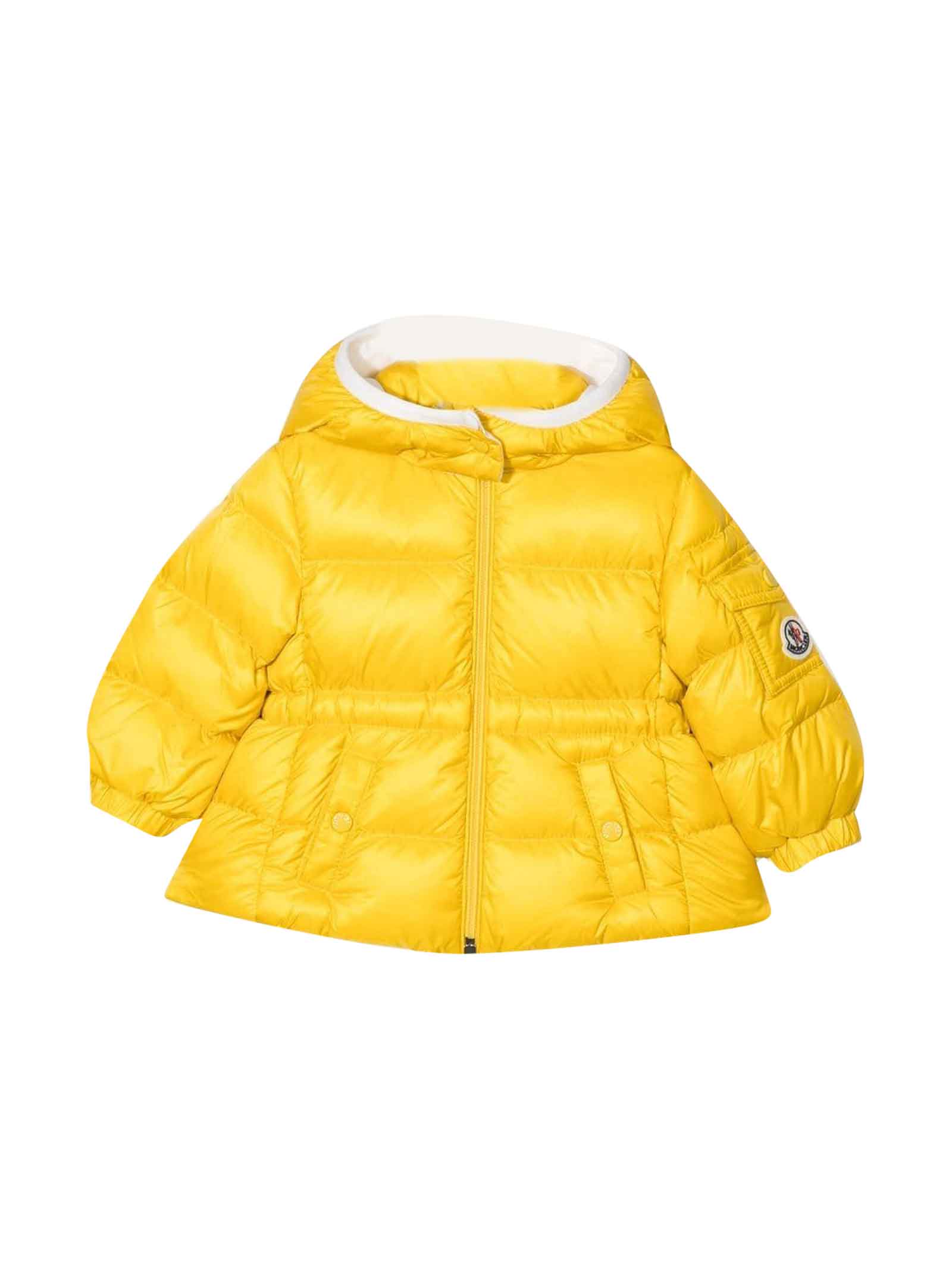 Moncler Yellow Down Jacket Baby Unisex