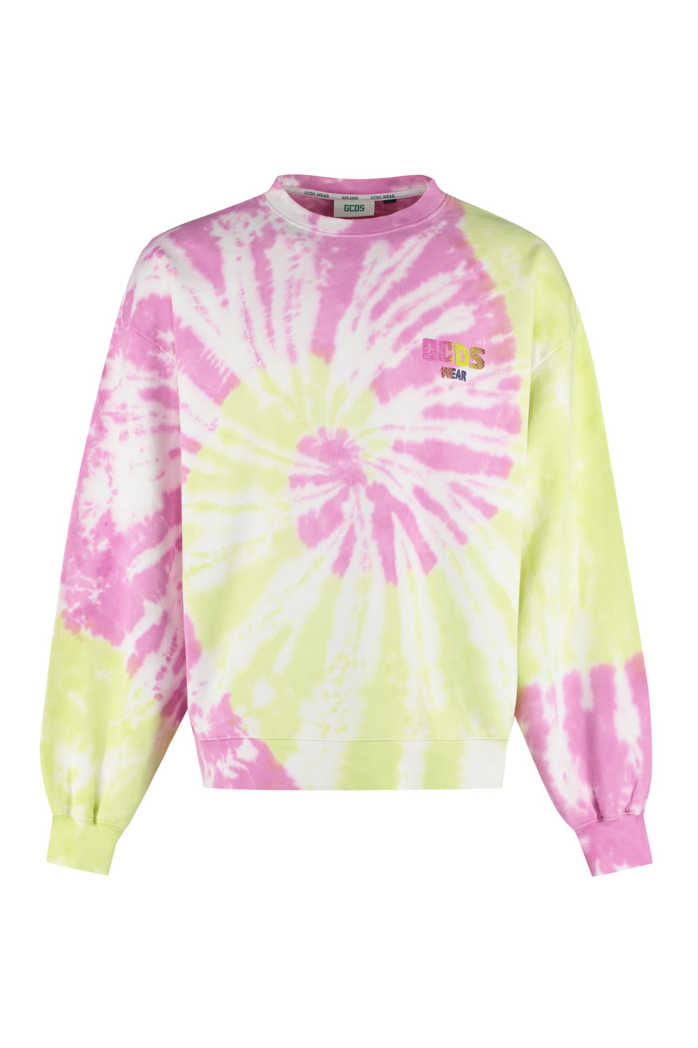 Shop Gcds Cotton Crew-neck Sweatshirt In Multicolor