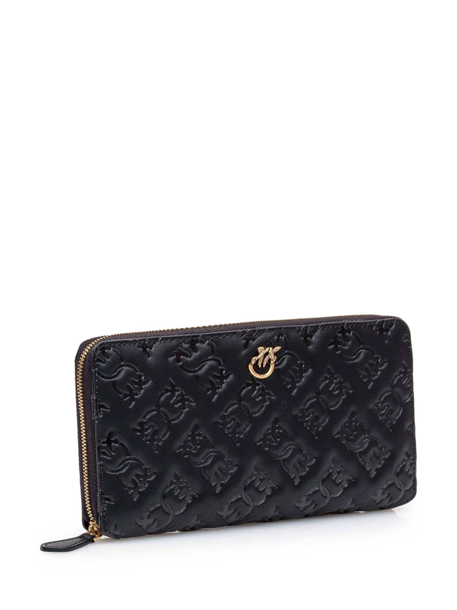 Shop Pinko Wallet In Nero-antique Gold