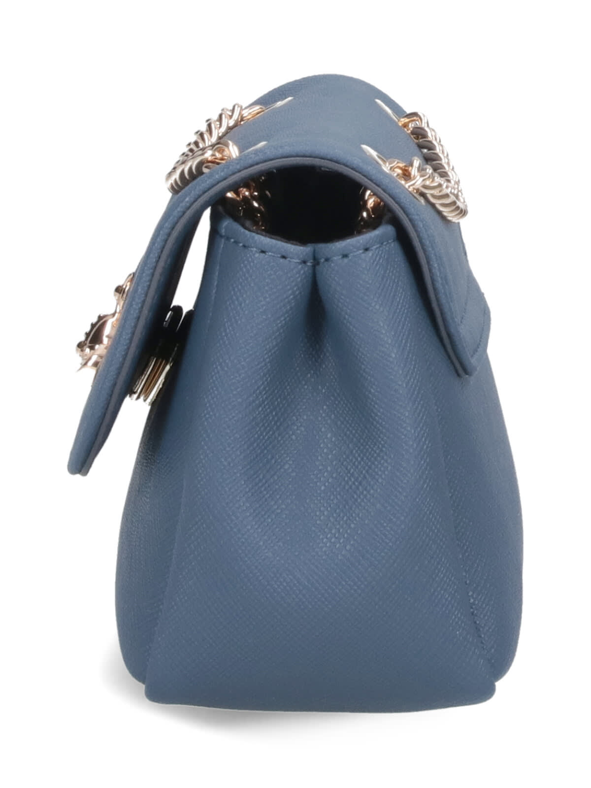 Vivienne Westwood Orb Plaque Foldover Top Shoulder Bag In Blue