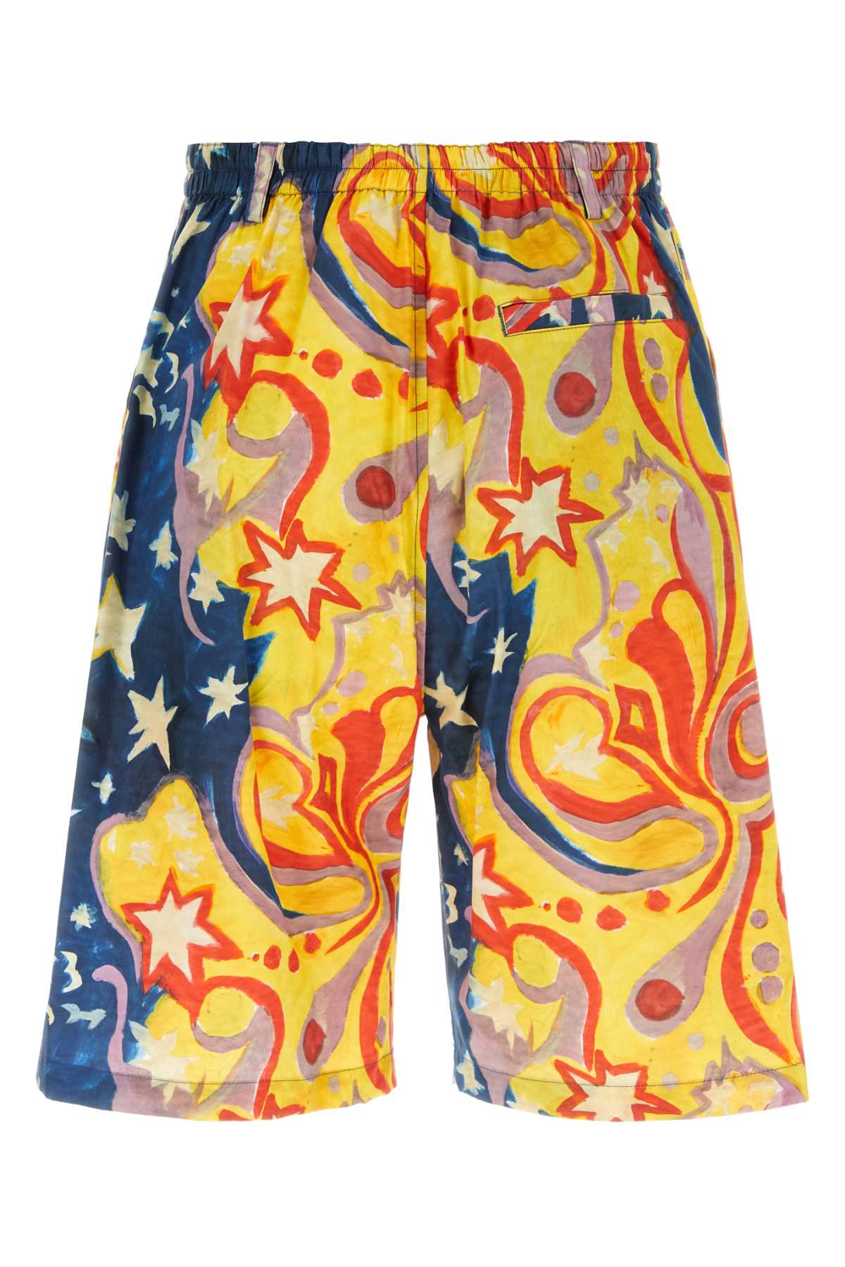Shop Marni Printed Poplin Bermuda Shorts In Gpb56
