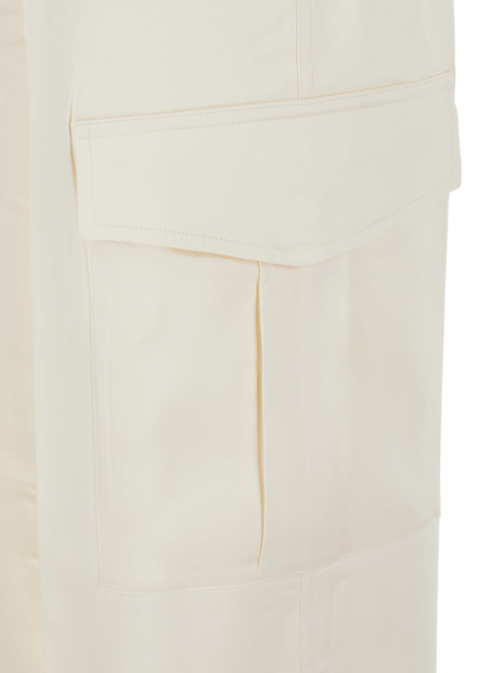 Phoebe Philo Beige Jeans With Belt Loops And Tapered Leg In Denim Woman In Neutral