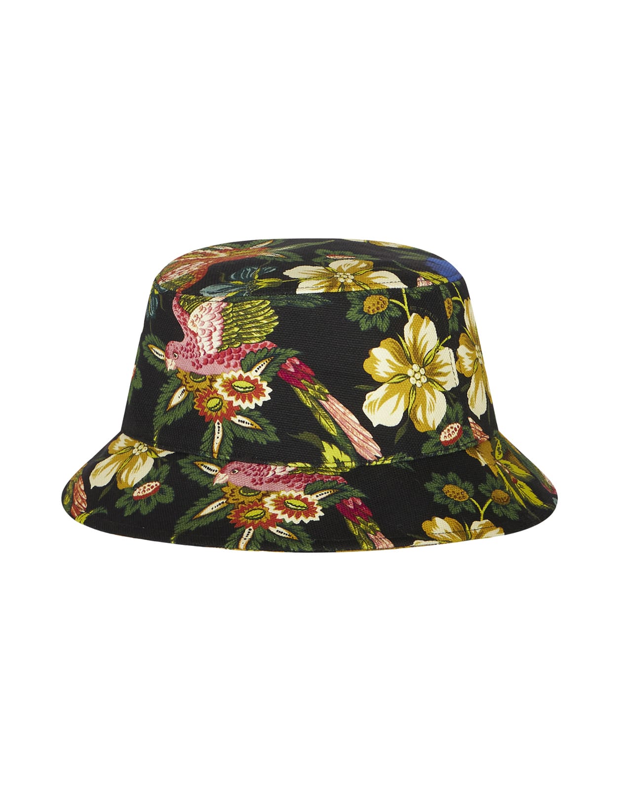 Shop Etro Black Bucket Hat With Print