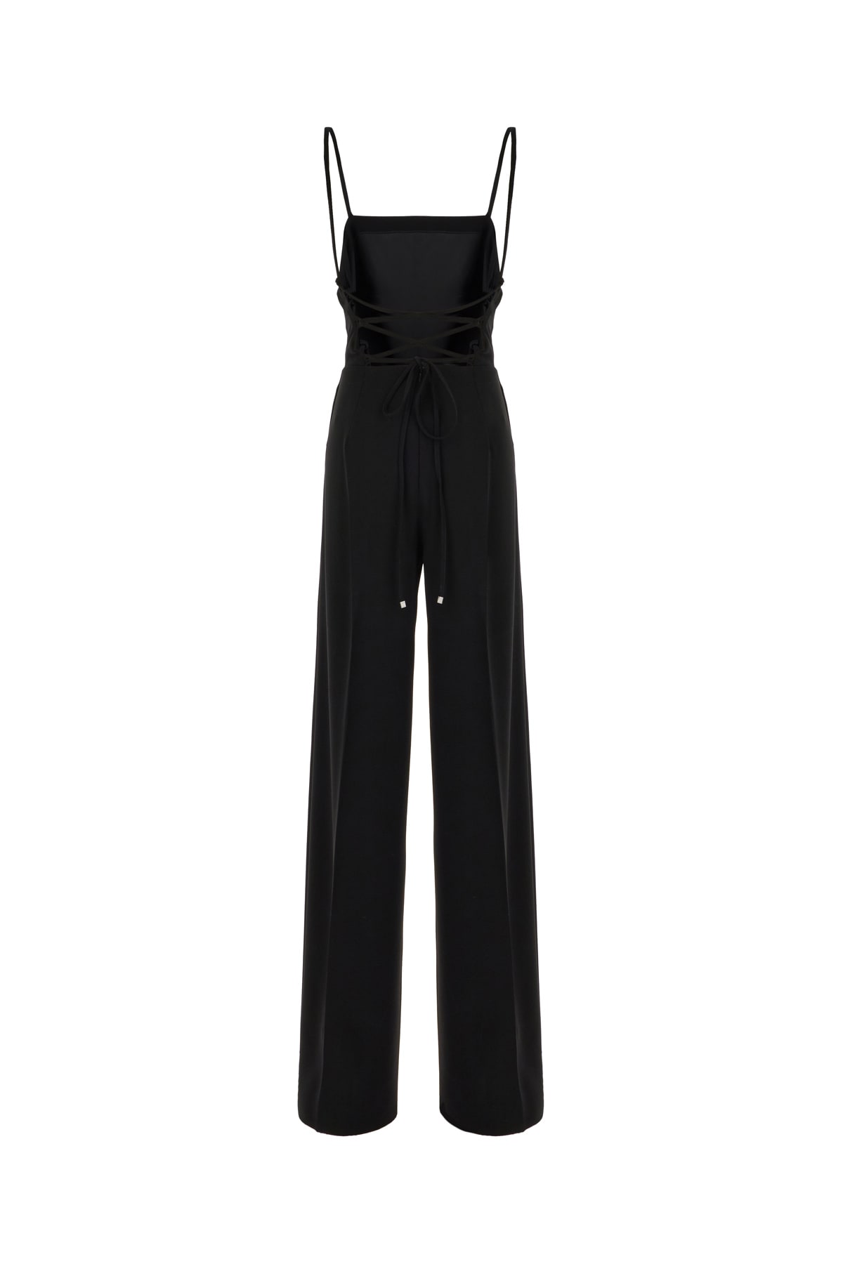 Shop Max Mara Black Triacetate Blend Jumpsuit In 003