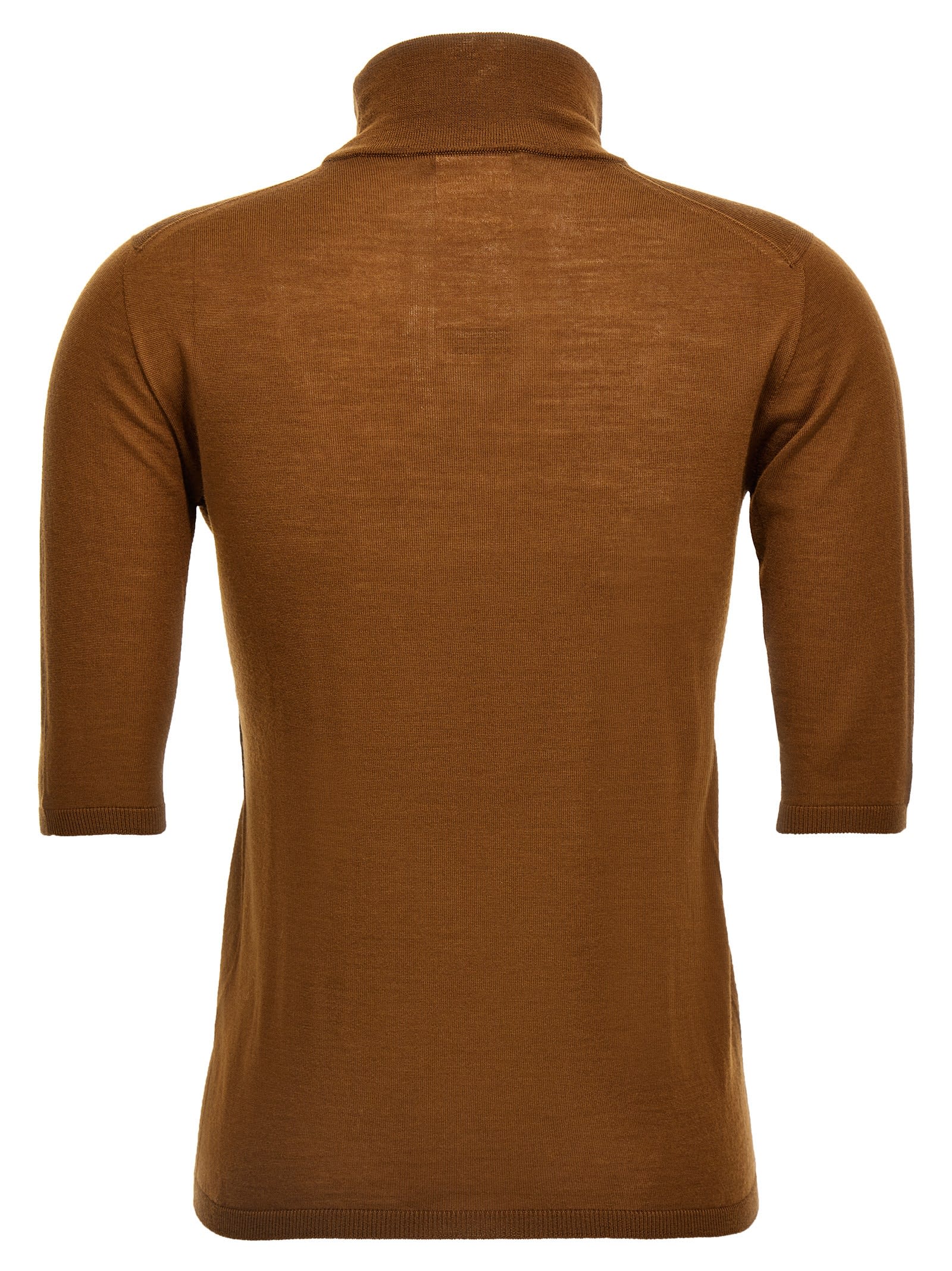 Max Mara Cecina Wool Turtleneck Sweater In Brown