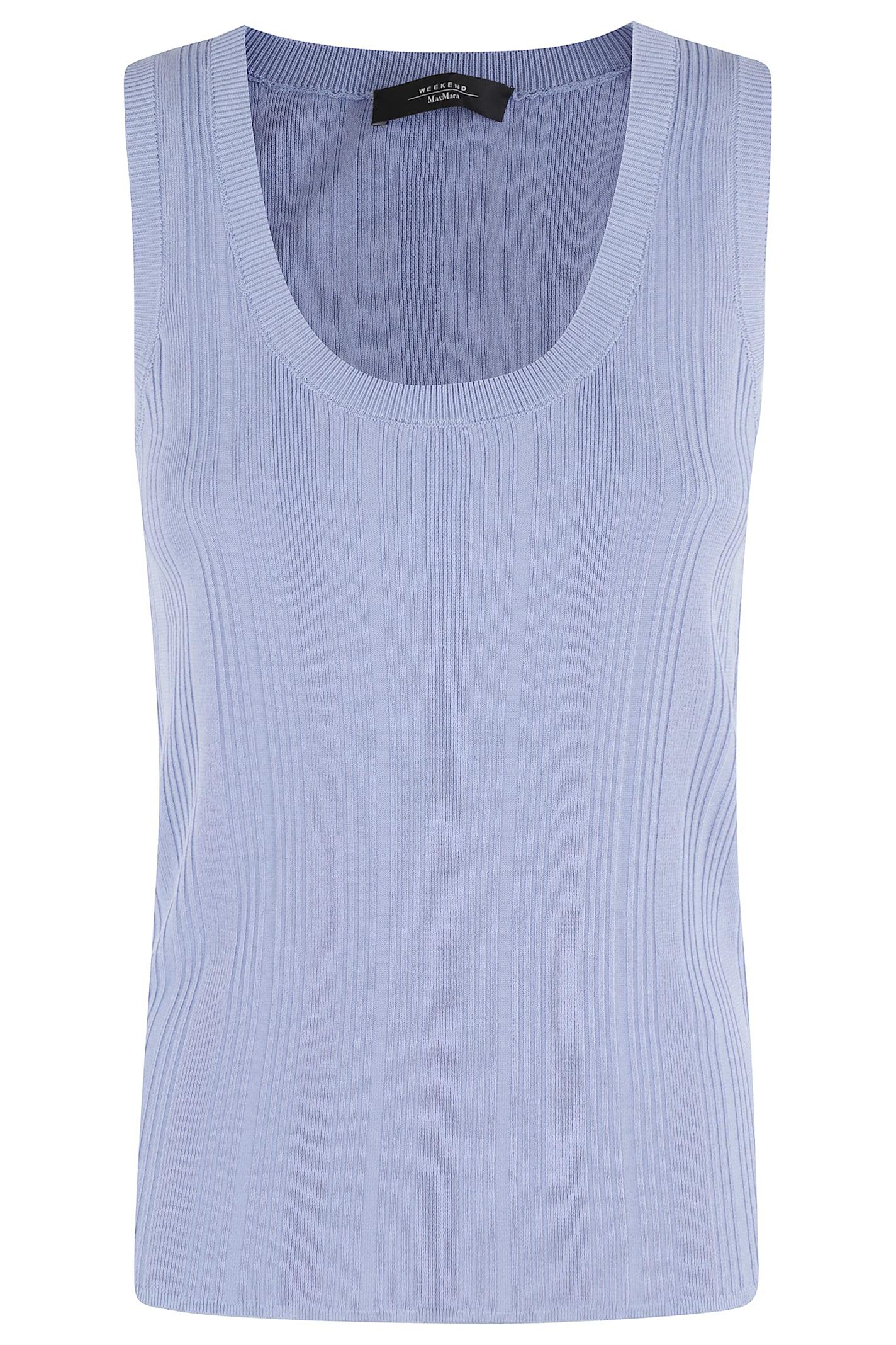 Weekend Max Mara Crew Neck Vest In Azzurro