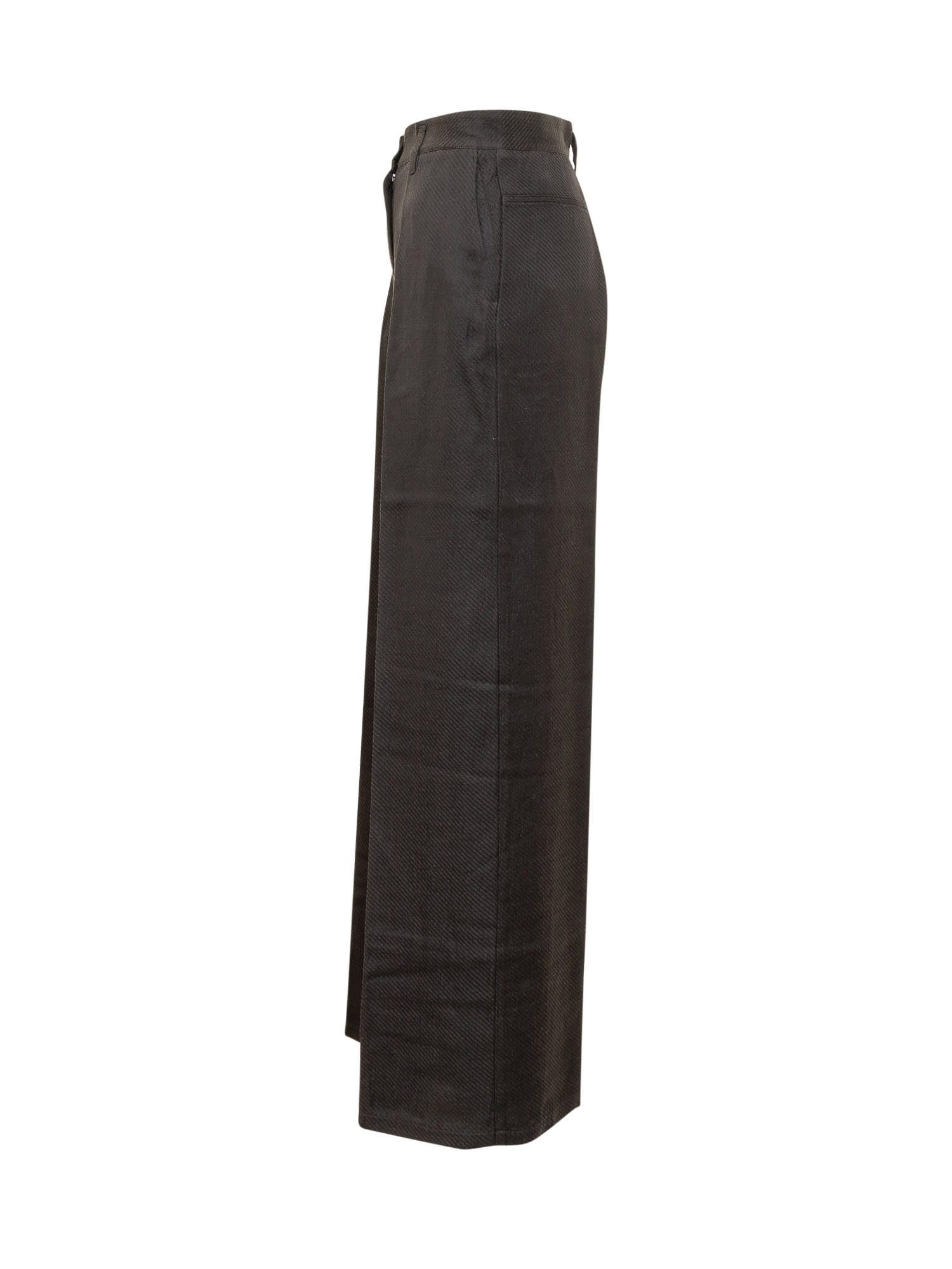 Shop Forte Forte Palazzo Trousers In Noir