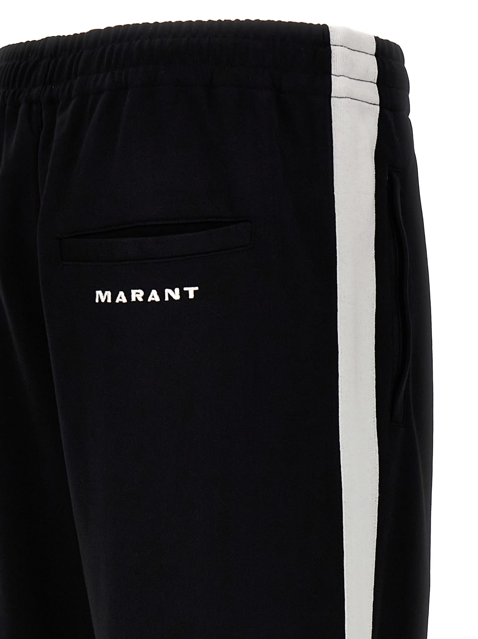 Shop Isabel Marant Ryamy Joggers In White/black