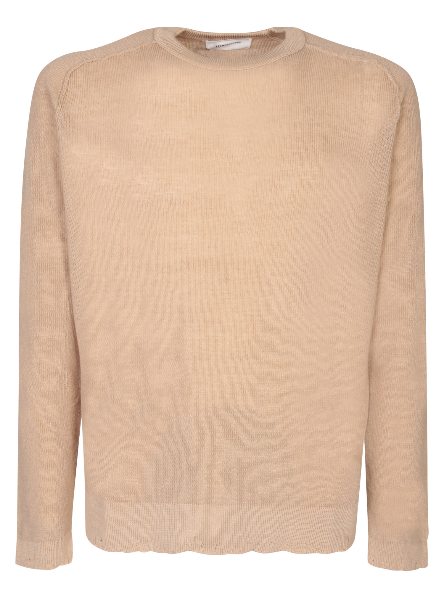 Atomo Factory Beige Linen And Cotton Sweater By  In Brown