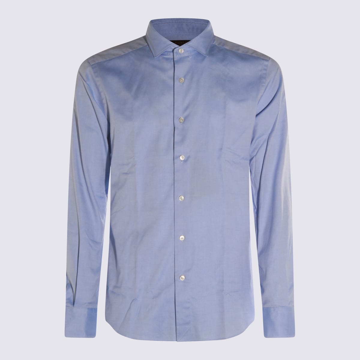 Glanshirt Long-sleeve Cotton Shirt In Blue