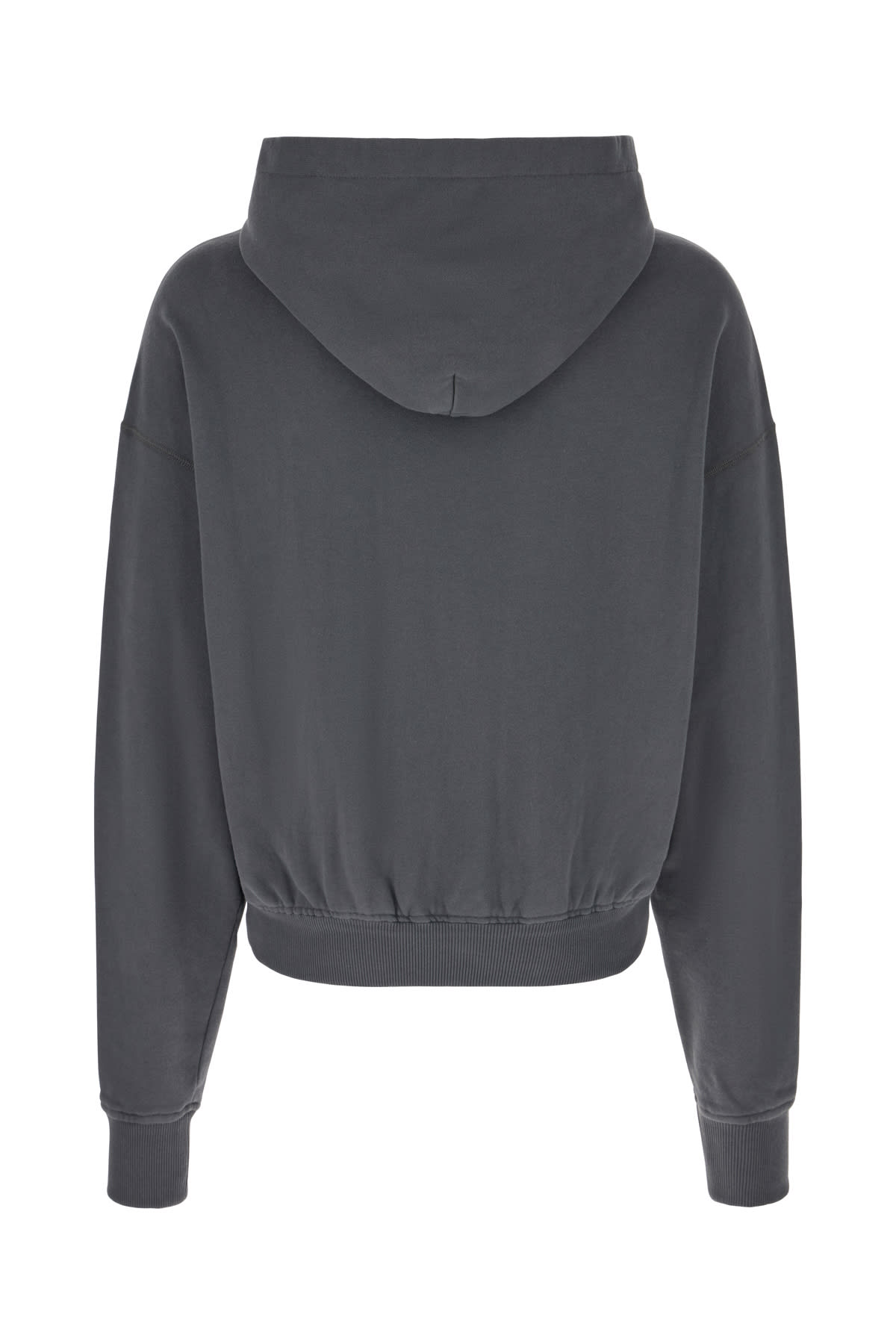 Shop Dolce & Gabbana Charcoal Cotton Oversize Sweatshirt In Grigio Piombo