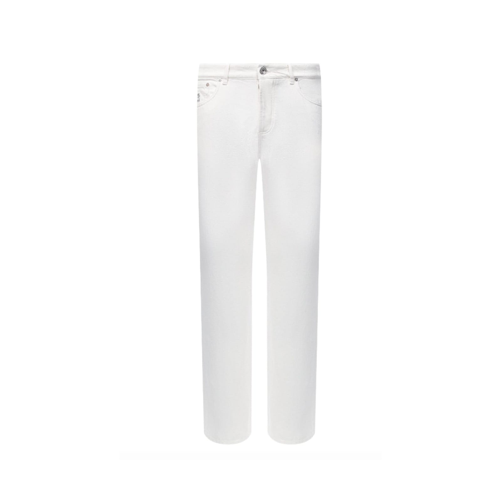 Shop Brunello Cucinelli Skinny Denim Jeans In White