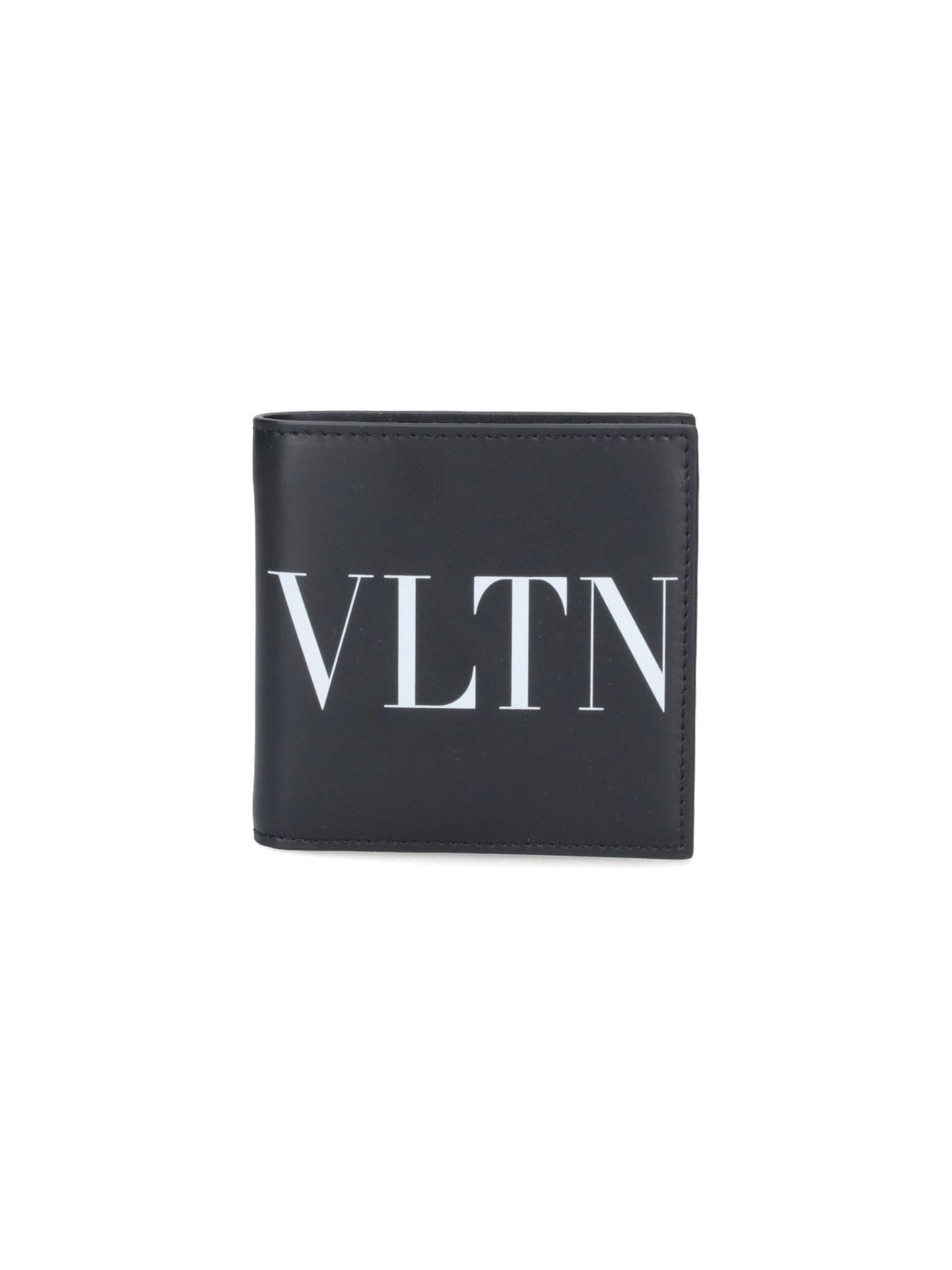Shop Valentino Logo Wallet In Nero/bianco