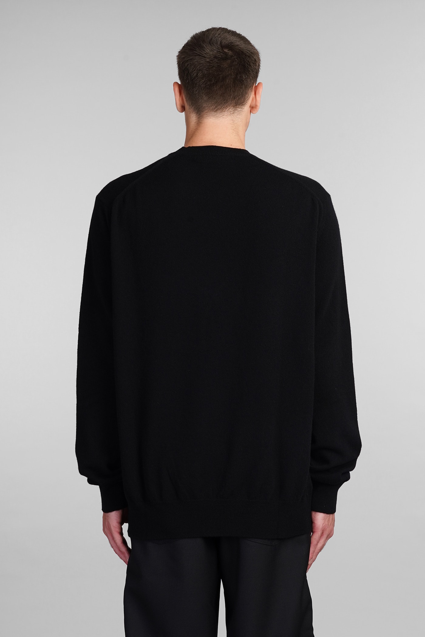 Shop Comme Des Garçons Shirt Knitwear In Black Wool