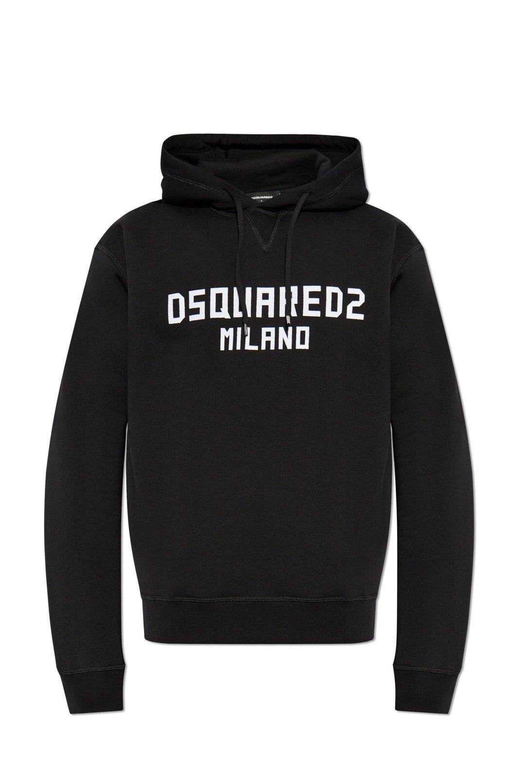 Logo Printed Drawstring Hoodie