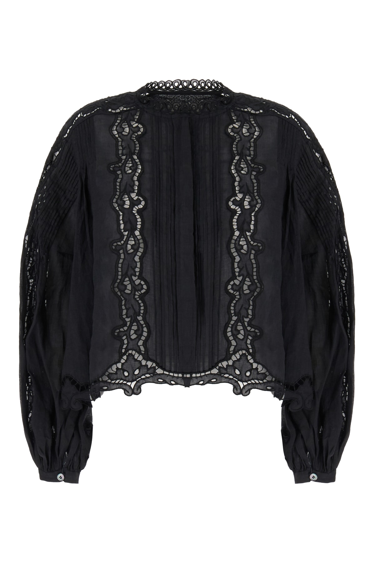 Shop Isabel Marant Black Ramie Blouse In 01bk