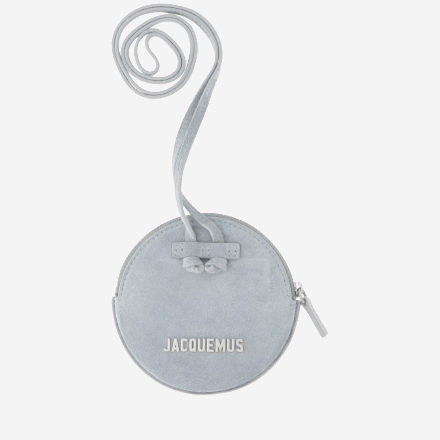 Shop Jacquemus Le Pitchou Circle Neck Pouch In Grey