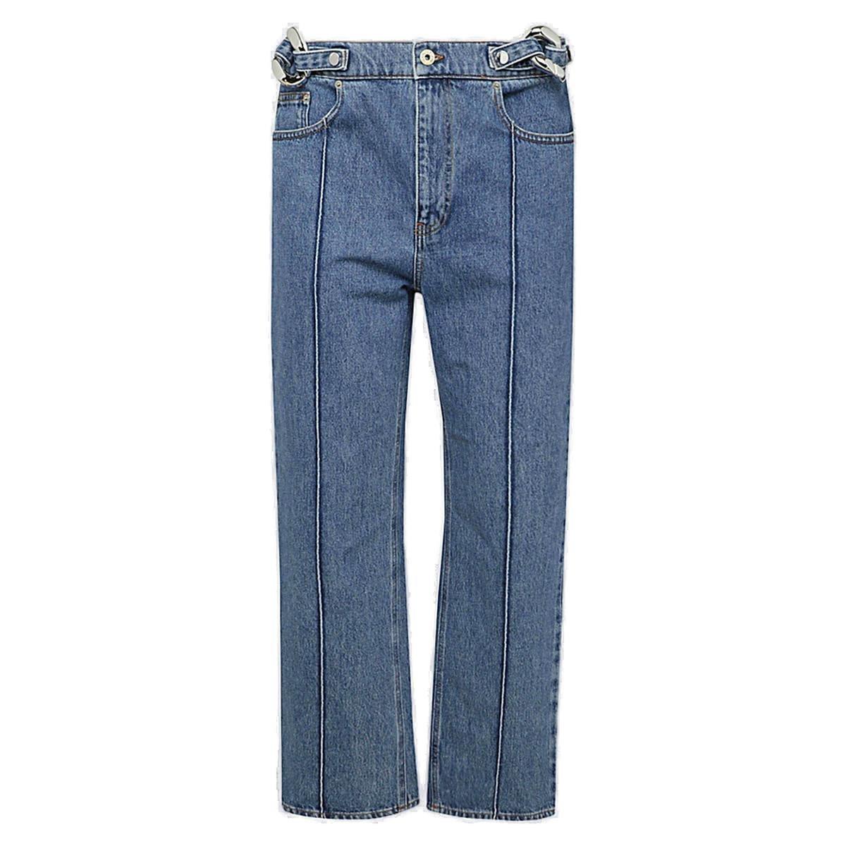 J.W. Anderson Chain-link Detailed Slim Cut Jeans