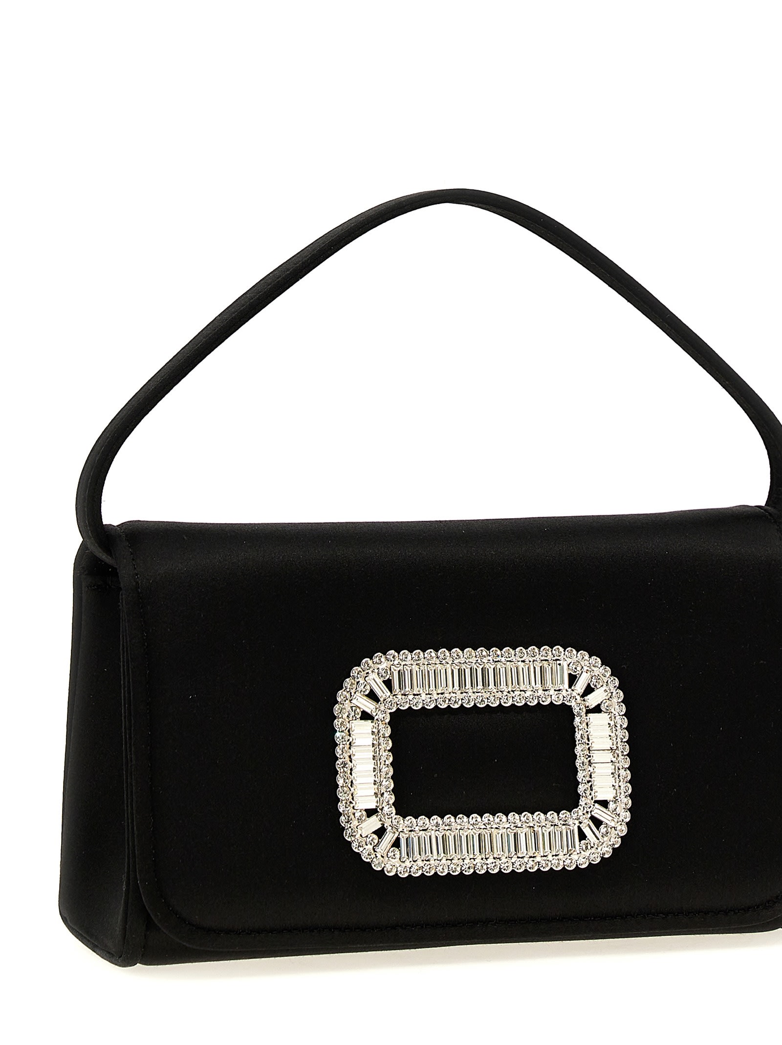 Roger Vivier Pilgrim Micro Handbag In Black
