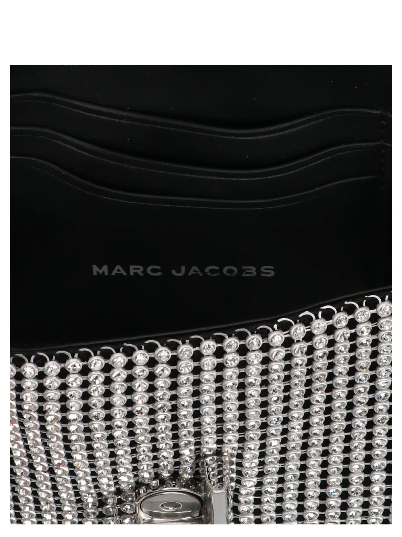 Shop Marc Jacobs The Rhinestone J Marc Mini Shoulder Bag In Crystal