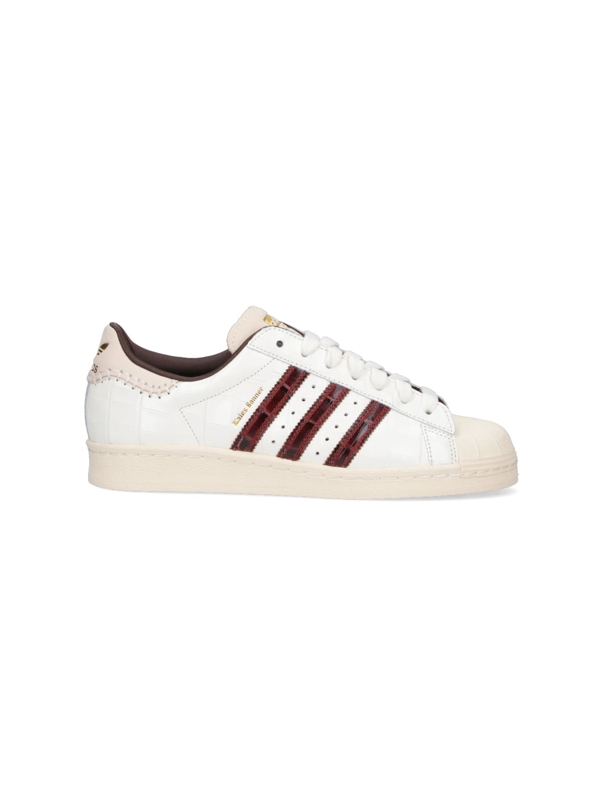 Adidas Originals By Wales Bonner Superstar Croc Leather Sneakers In White