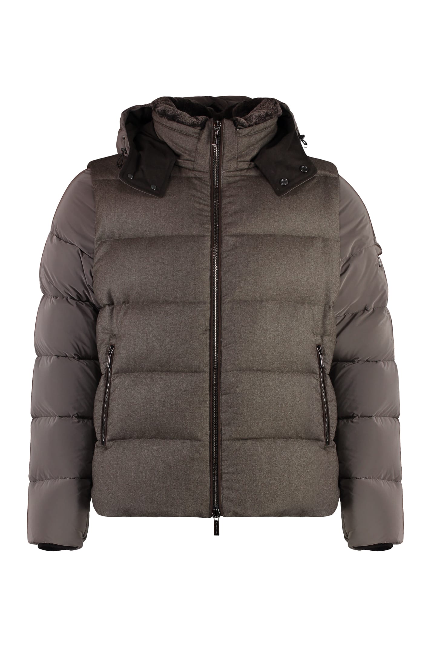 Shop Moorer Casciano Short Down Jacket In Beige