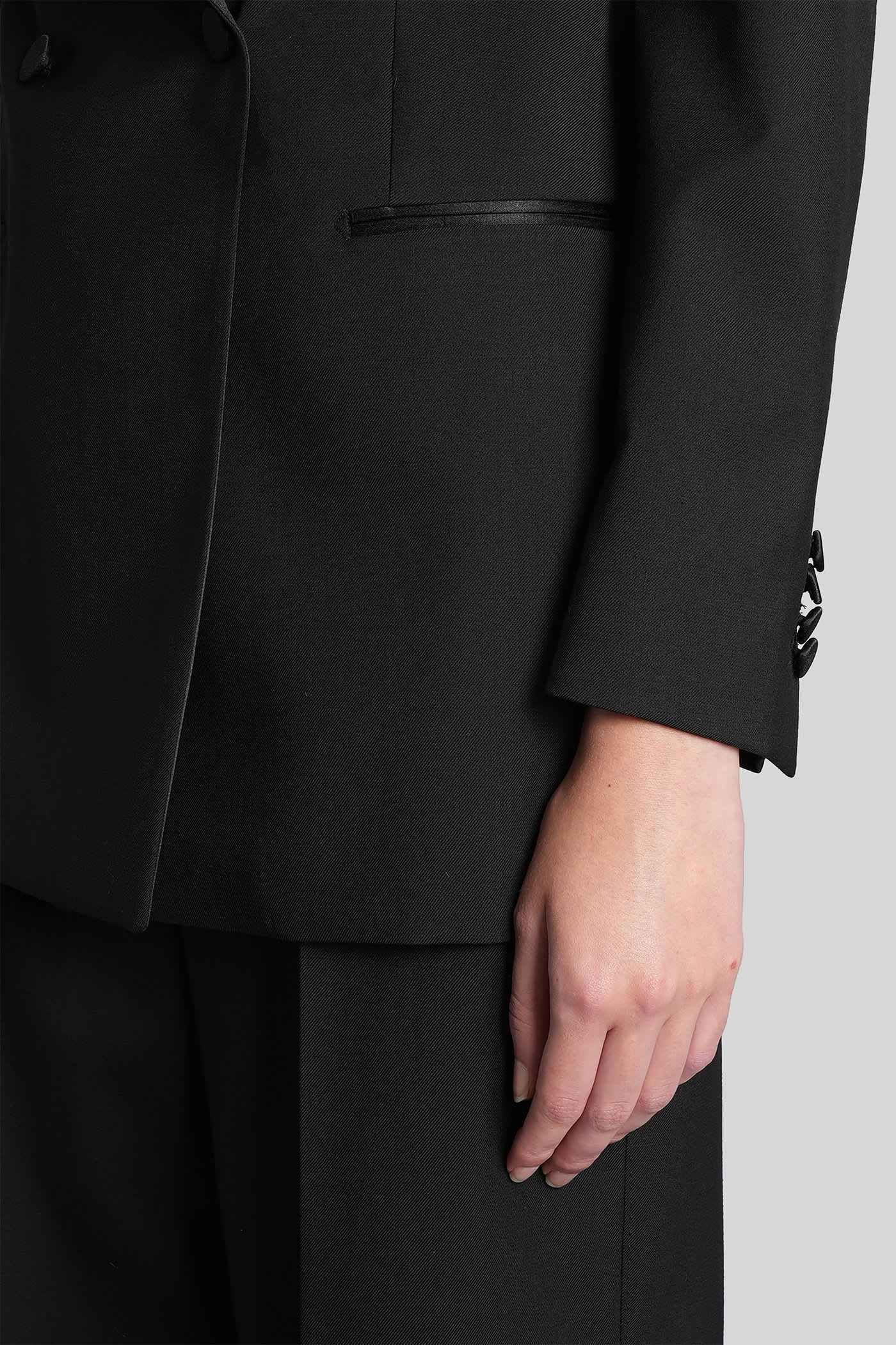 Tagliatore K-elenia Blazer In Black Wool In Black