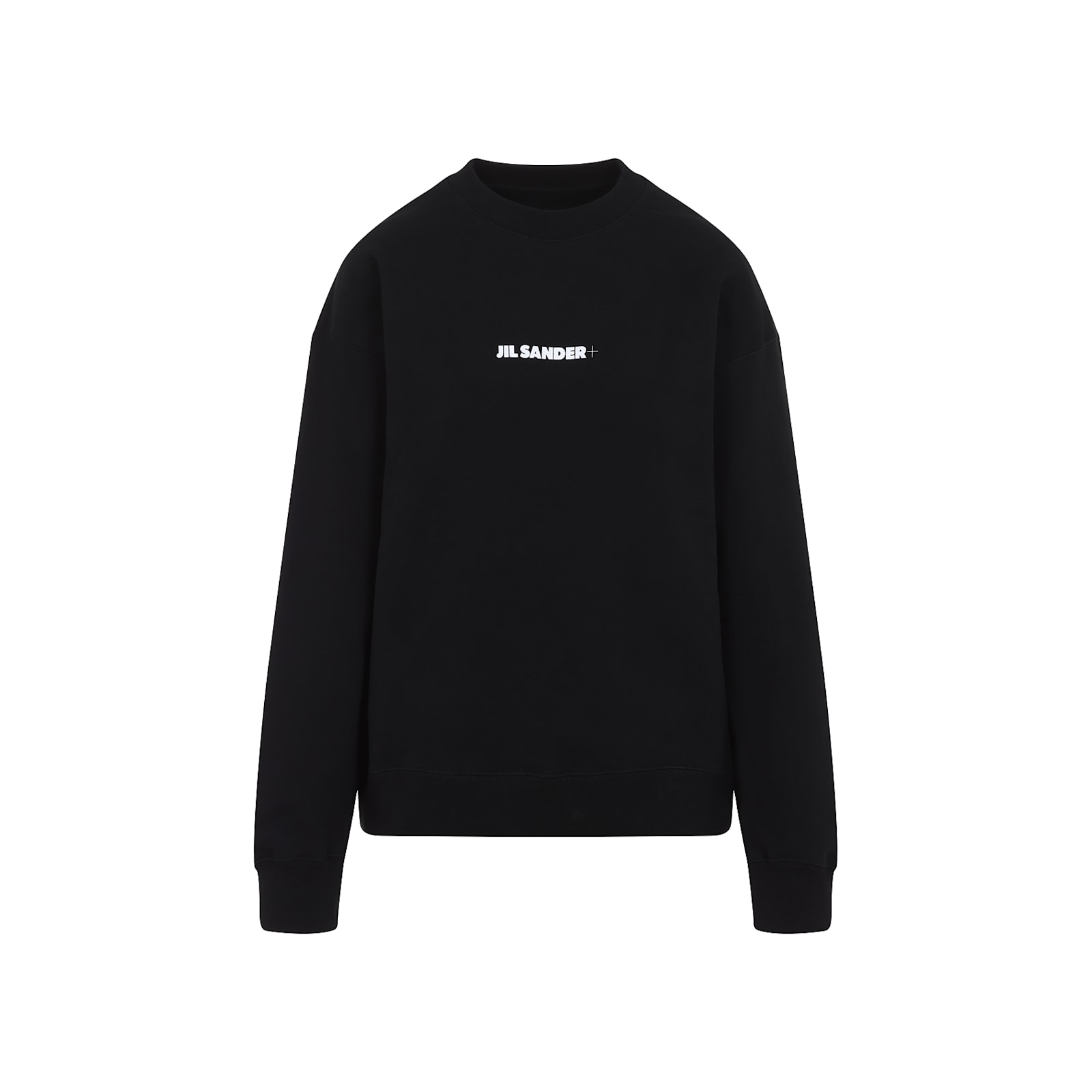 Jil Sander Logo-print Long-sleeved Sweatshirt In Black