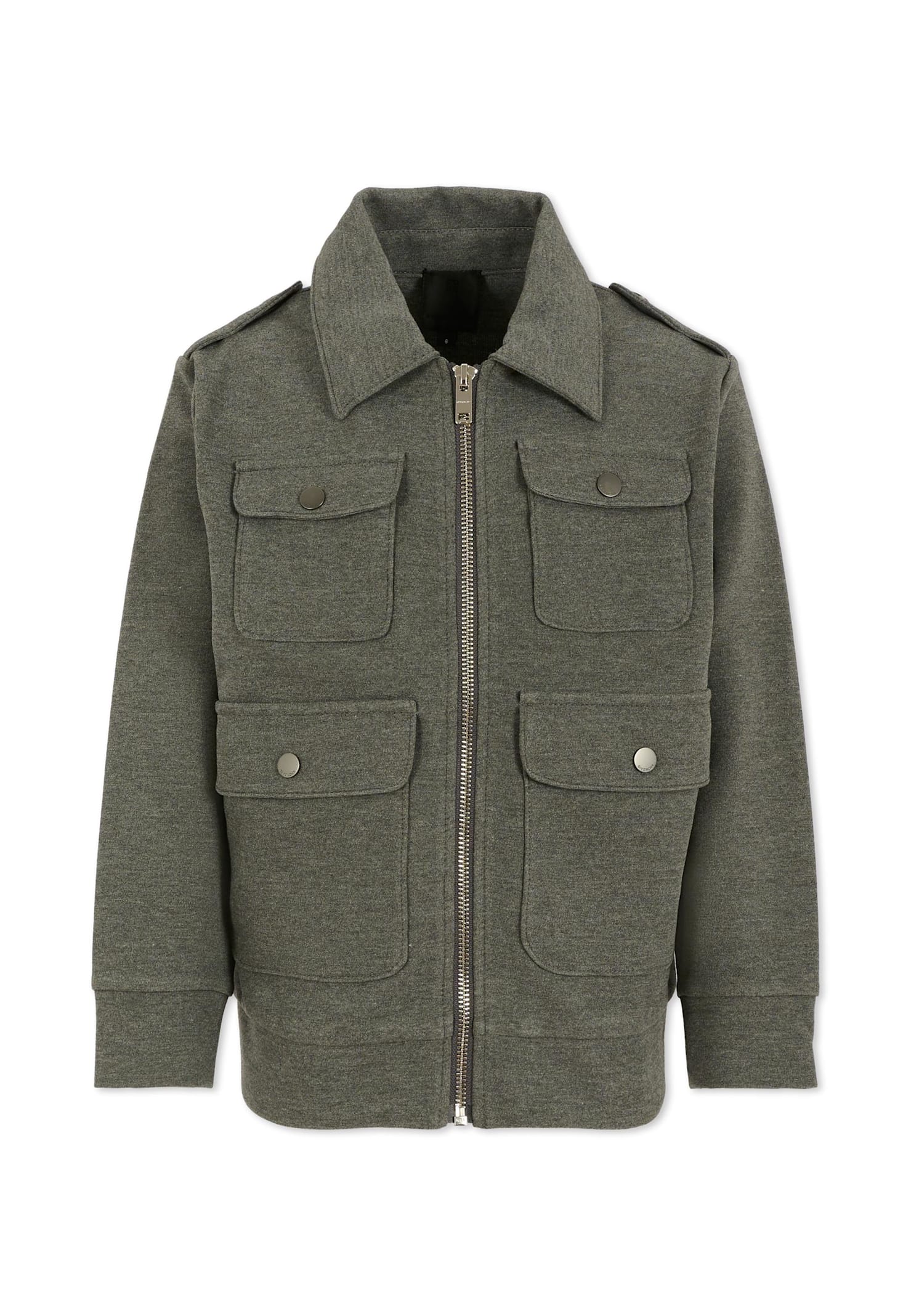 Givenchy Grey Jacket For Boy With Patch In Gray
