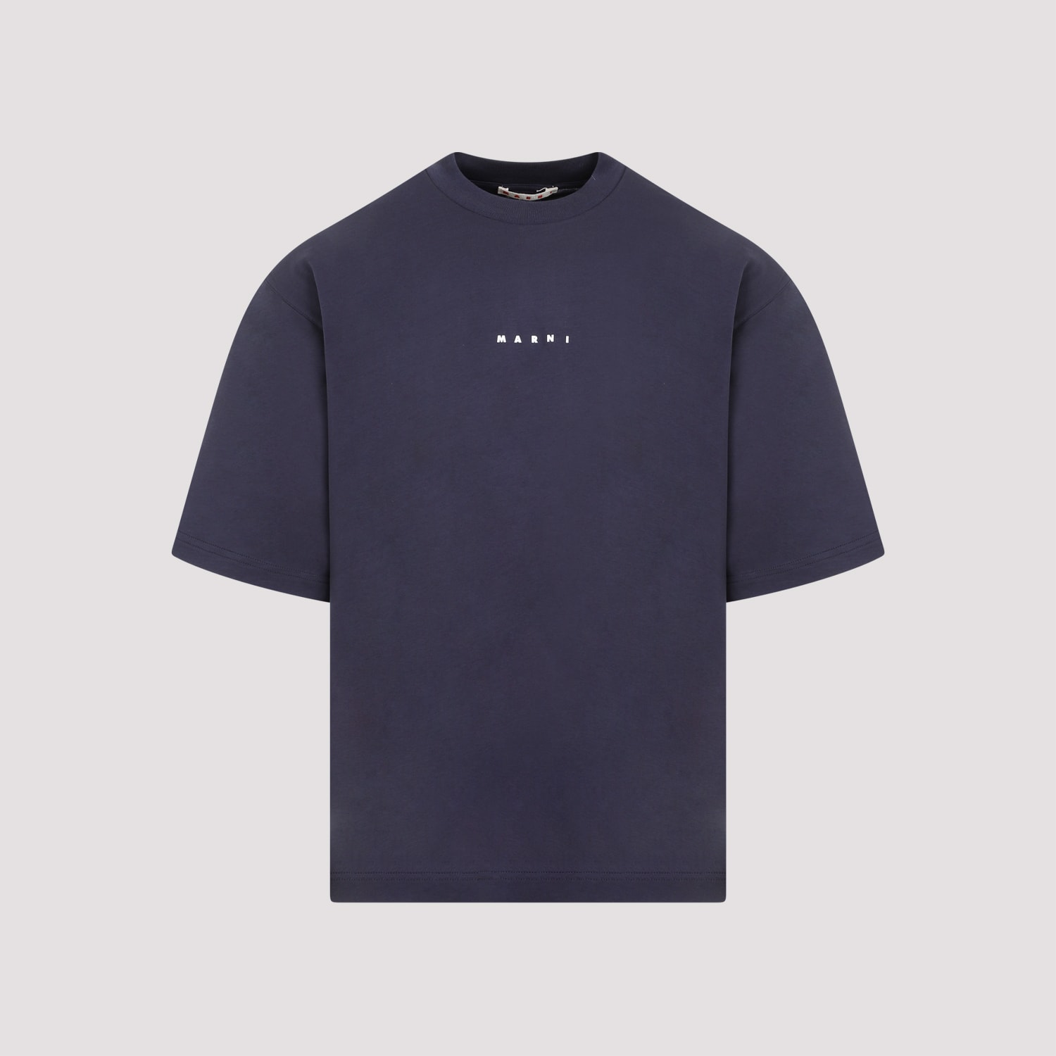 Shop Marni Cotton T-shirt In Blublack