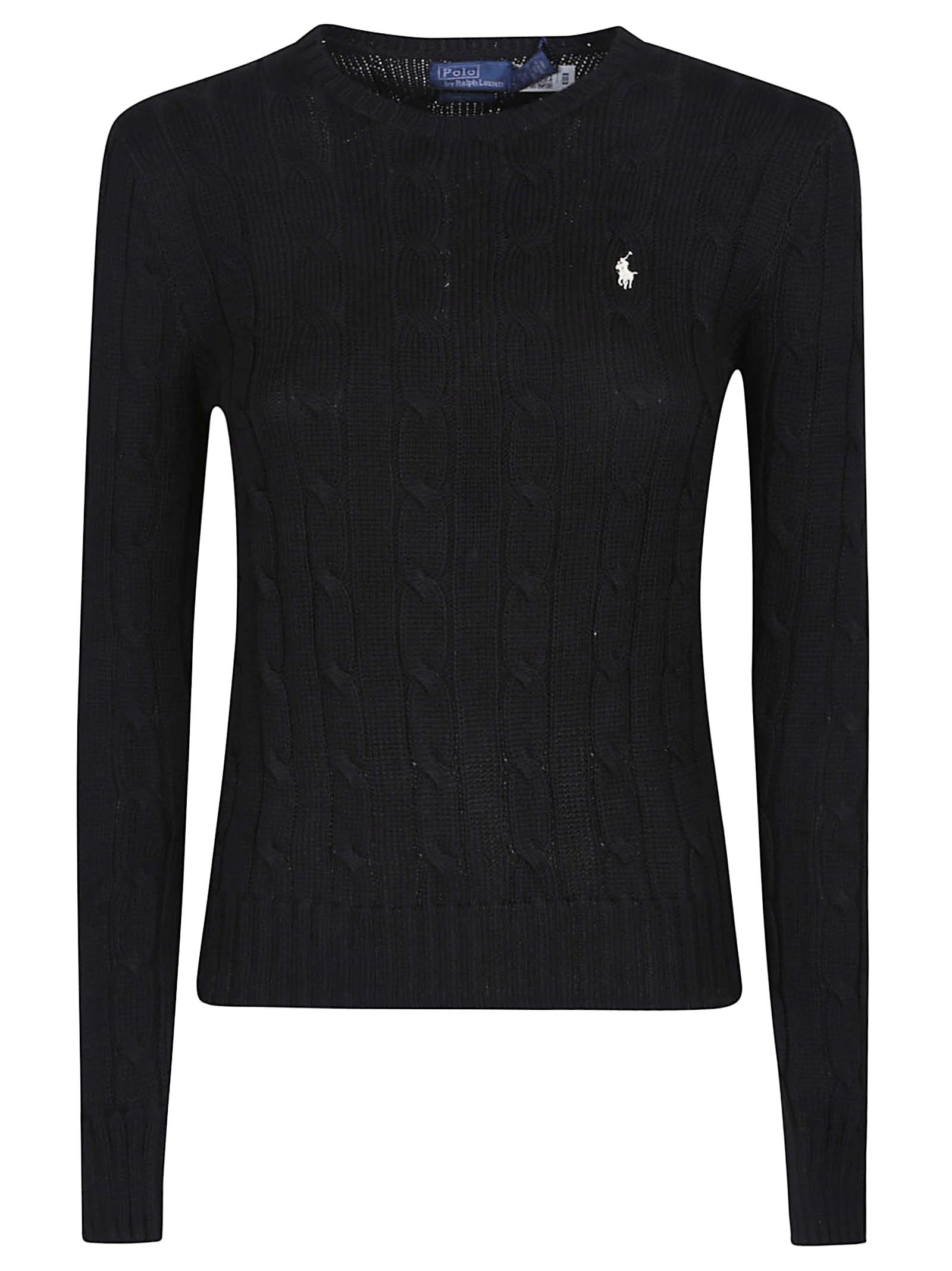 Polo Ralph Lauren Julianna Black Wool Blend Sweater In Black