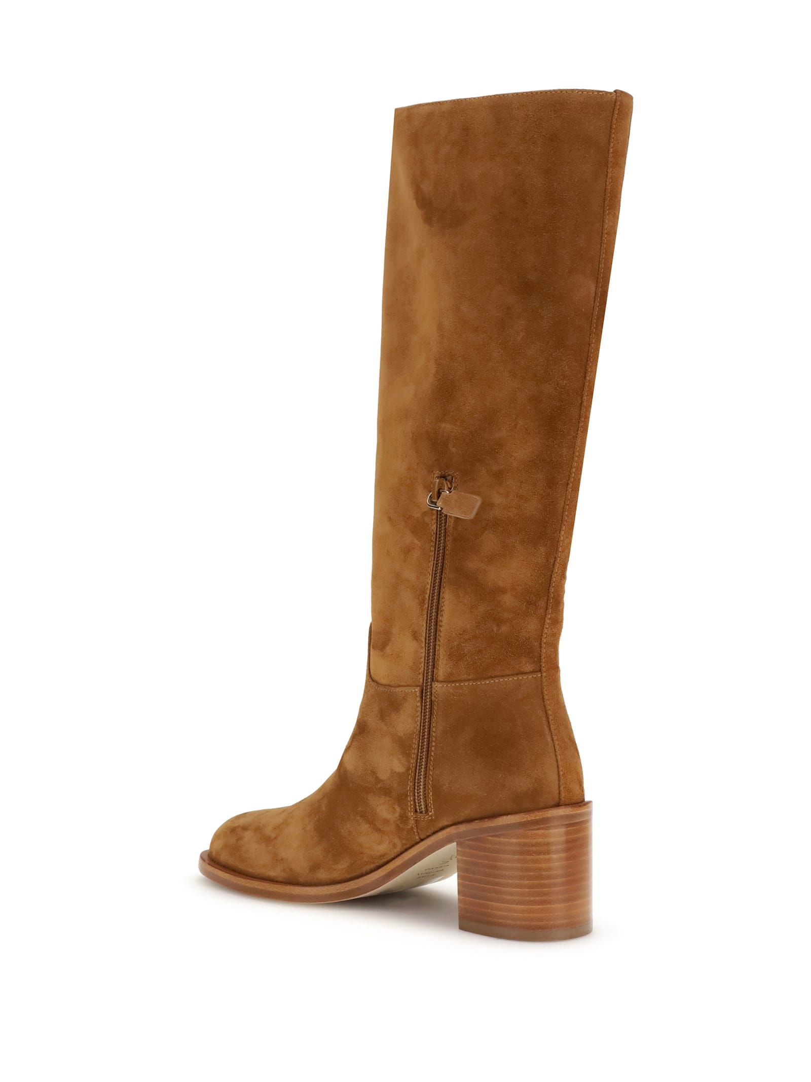 Stuart Weitzman 60mm Finn Suede-leather Block-heel Boots In Brown