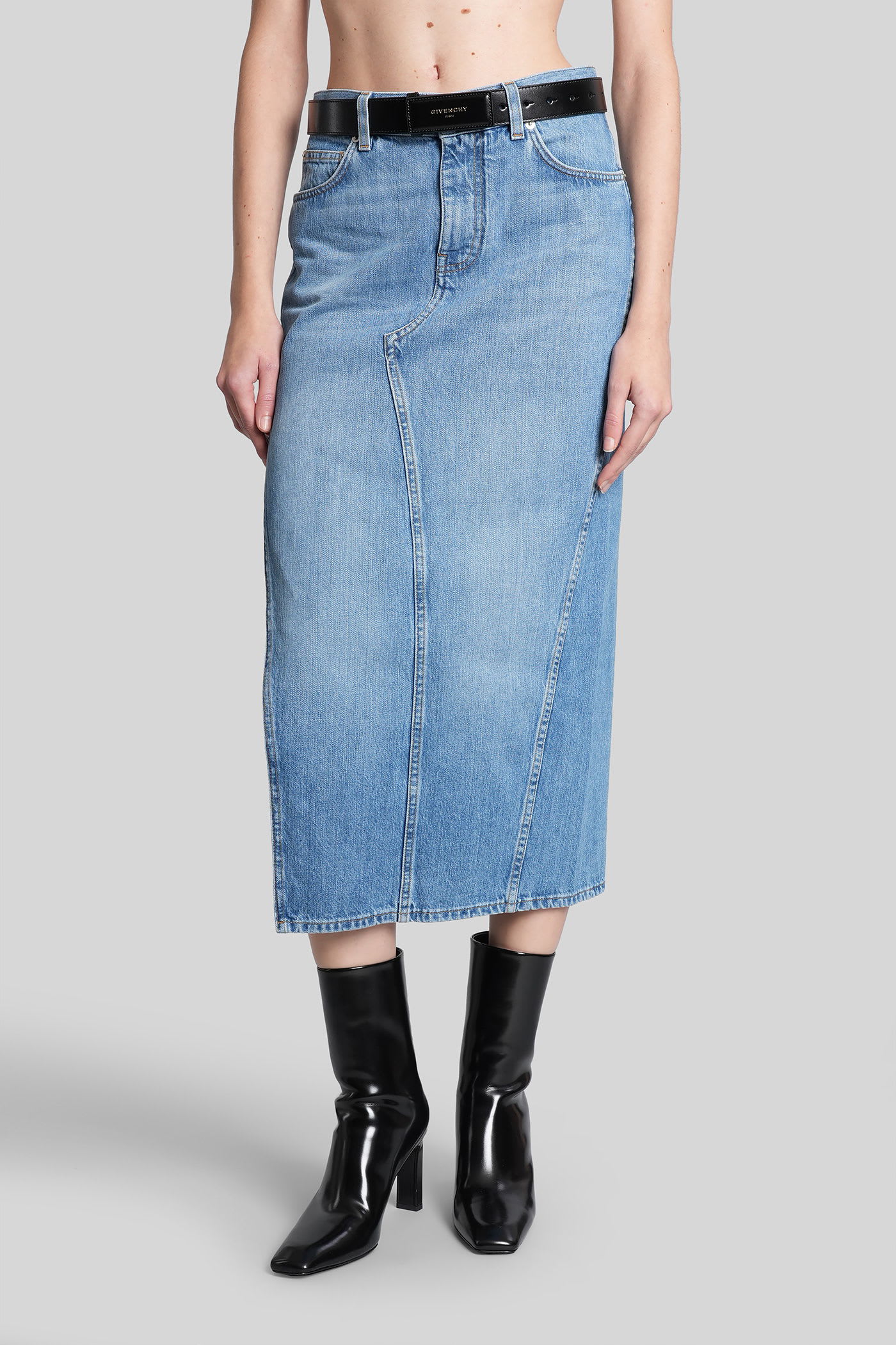 Givenchy Skirt In Blue Cotton