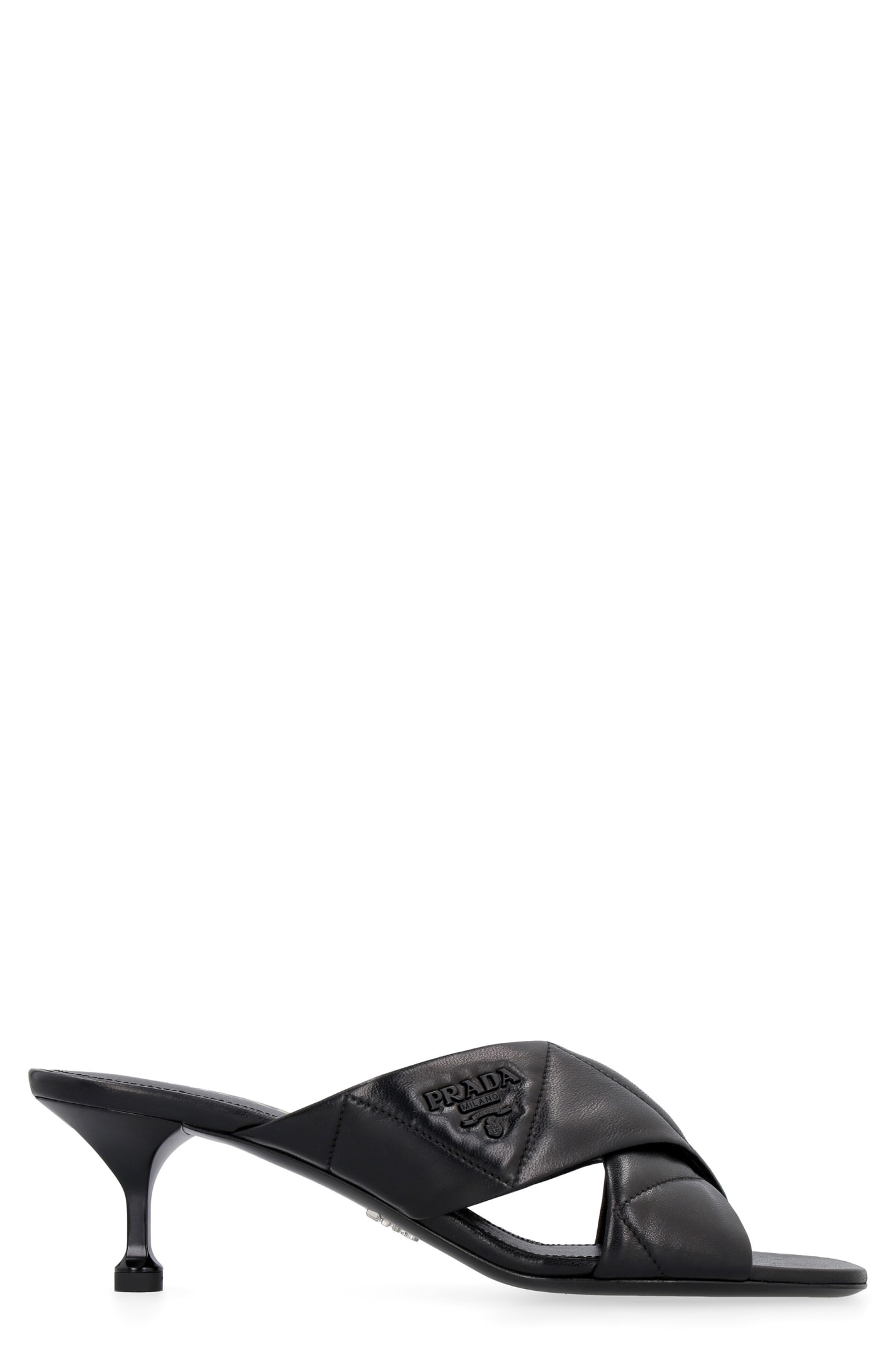 Buy Prada Leather Mules online, shop Prada shoes with free shipping