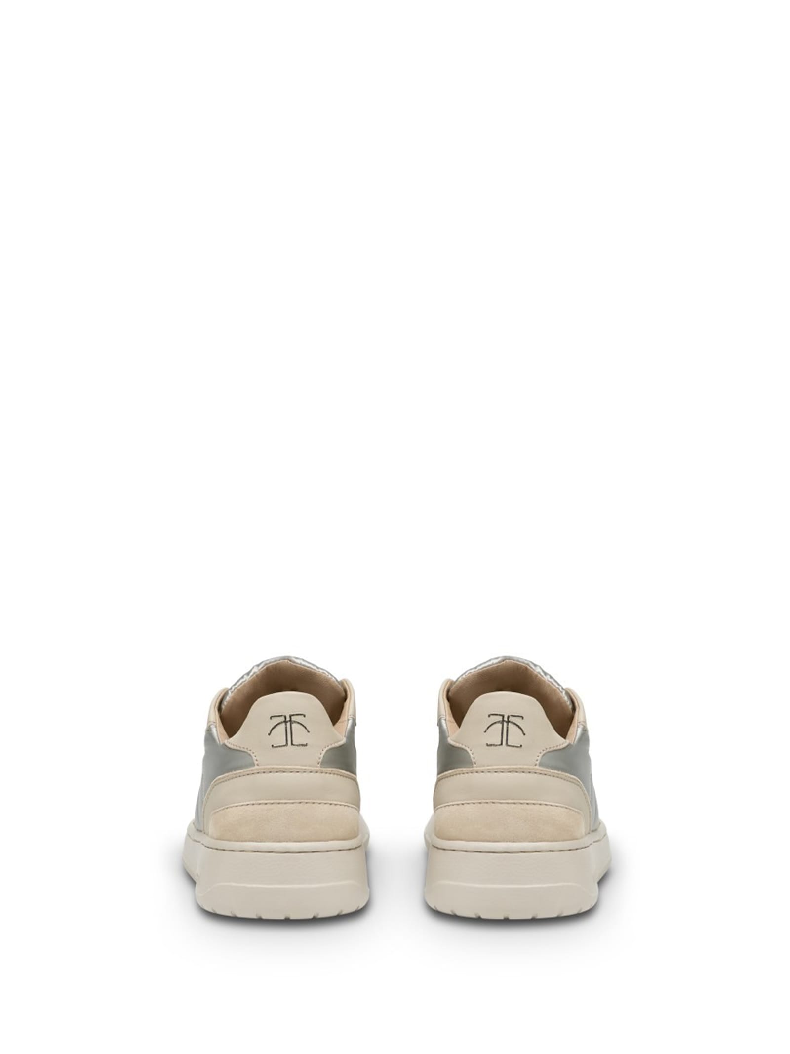 Shop Candice Cooper Sneaker In Nappa And Down Fabric In Beige