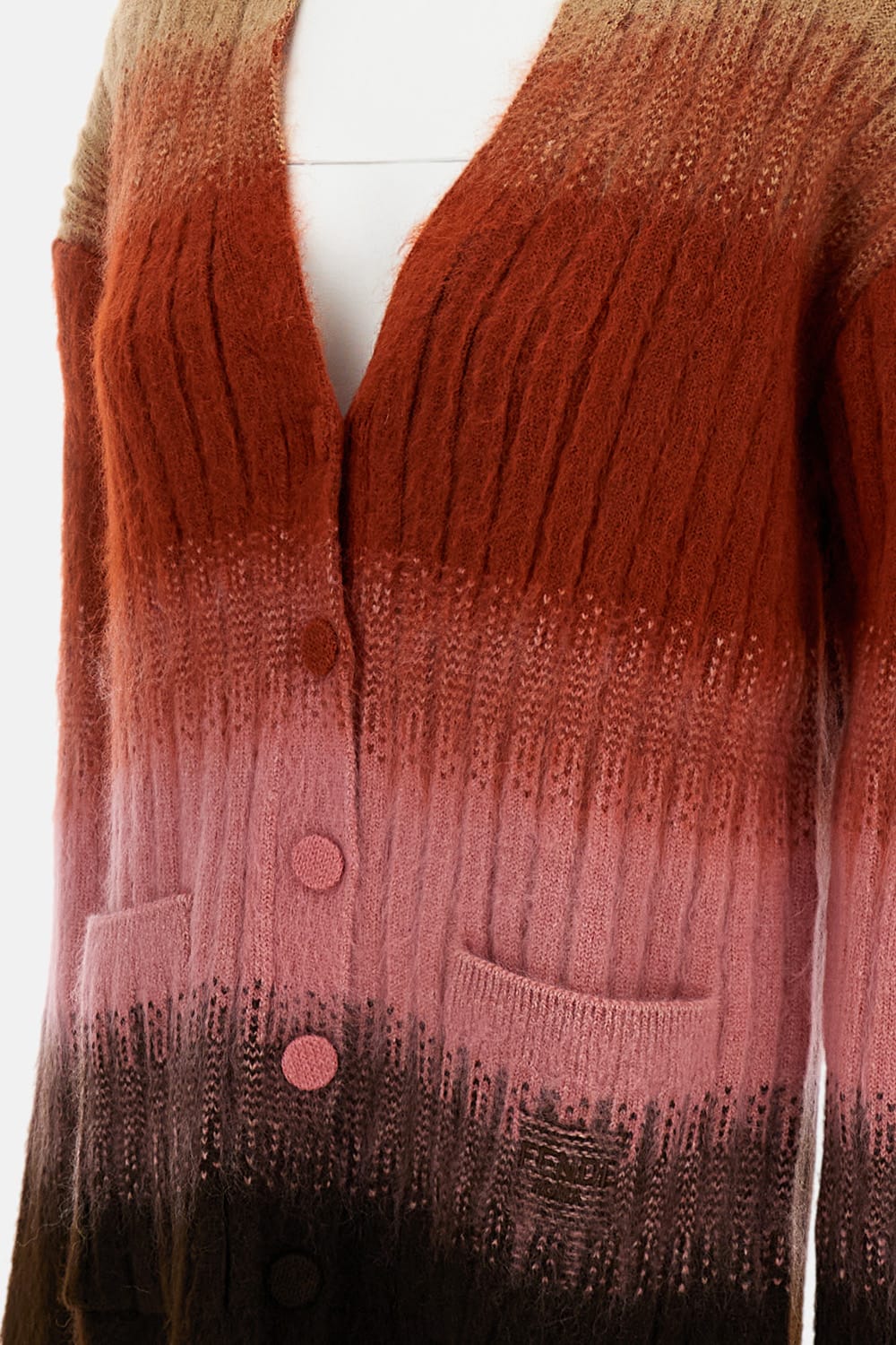 Fendi Wool Mohair Cardigan In Multi