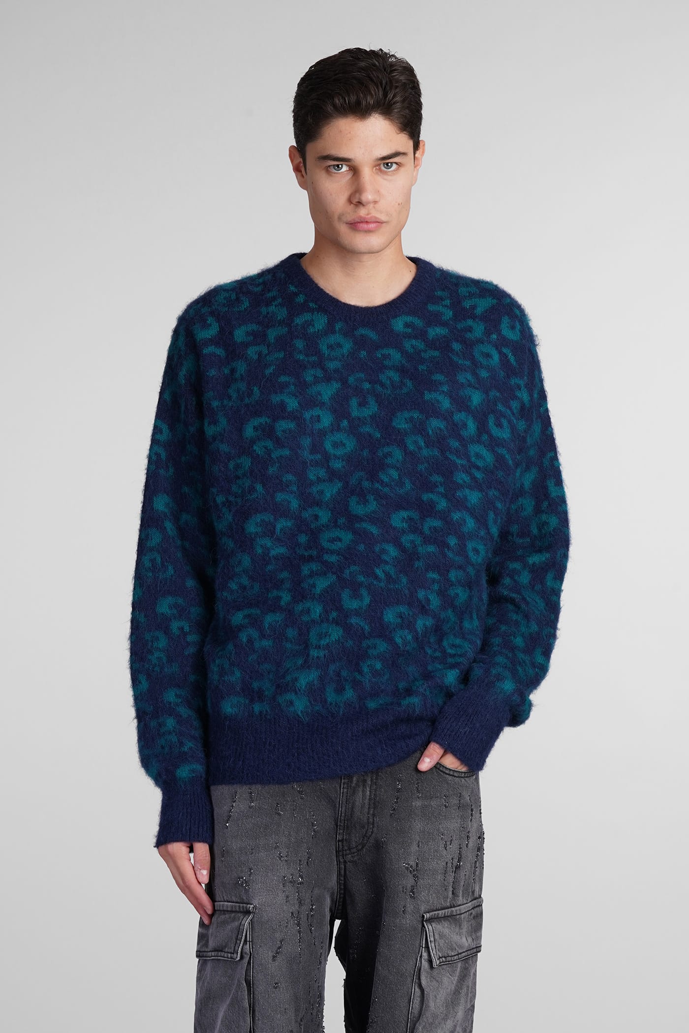 Shop Salvatore Santoro Knitwear In Blue Polyamide