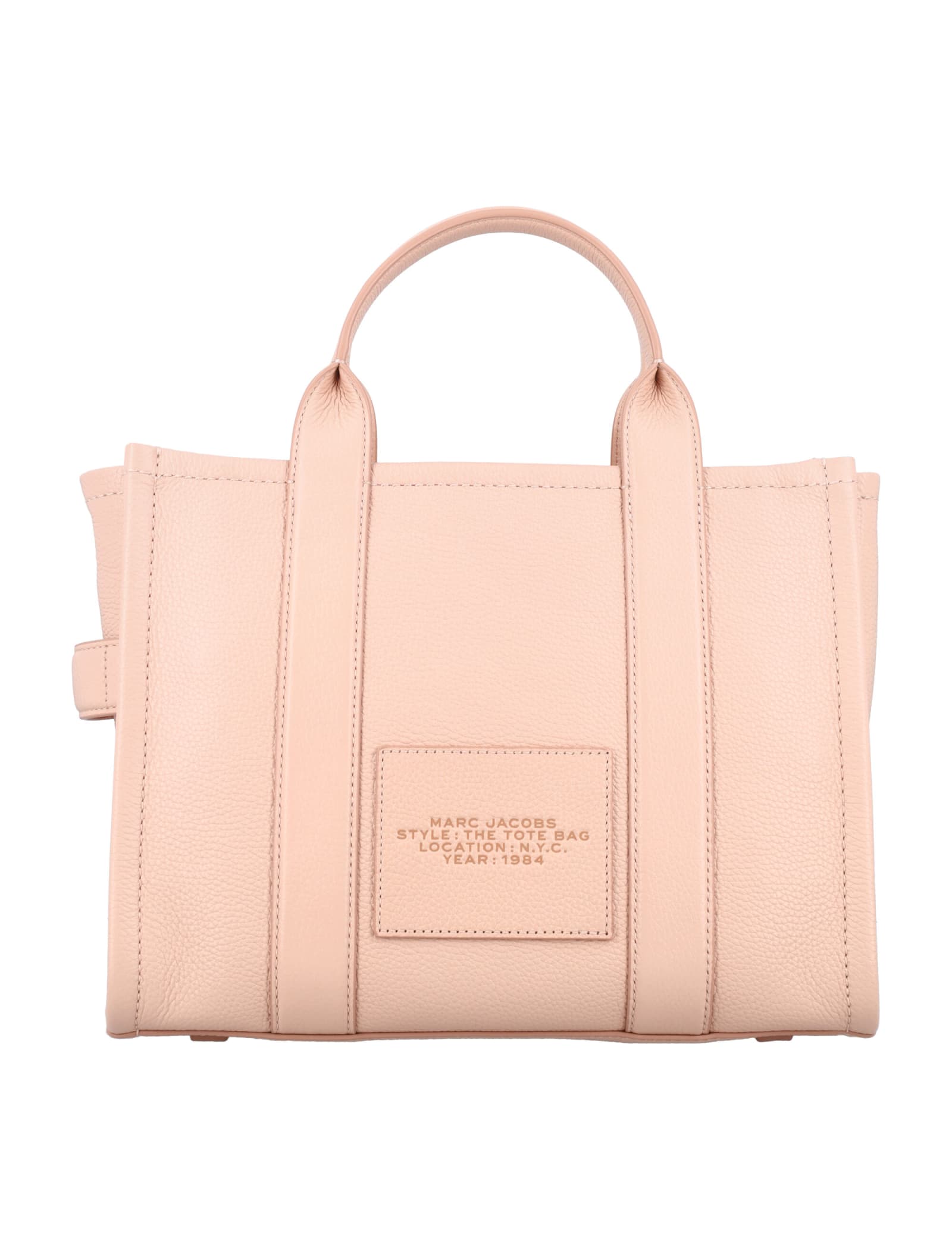 Marc Jacobs The Leather Medium Tote Bag In Pink