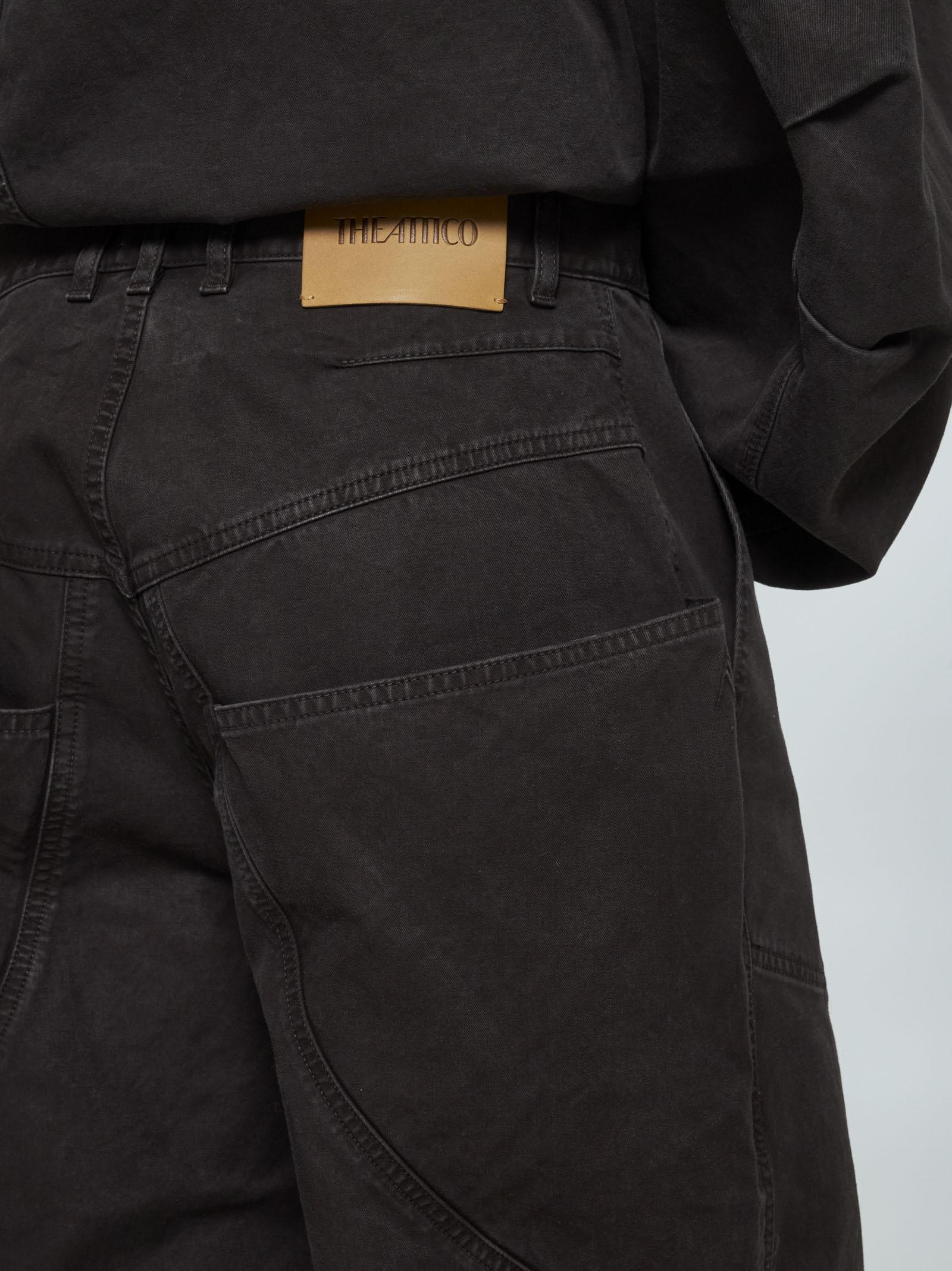 Attico Baggy Multi-pocket Pants In Brown