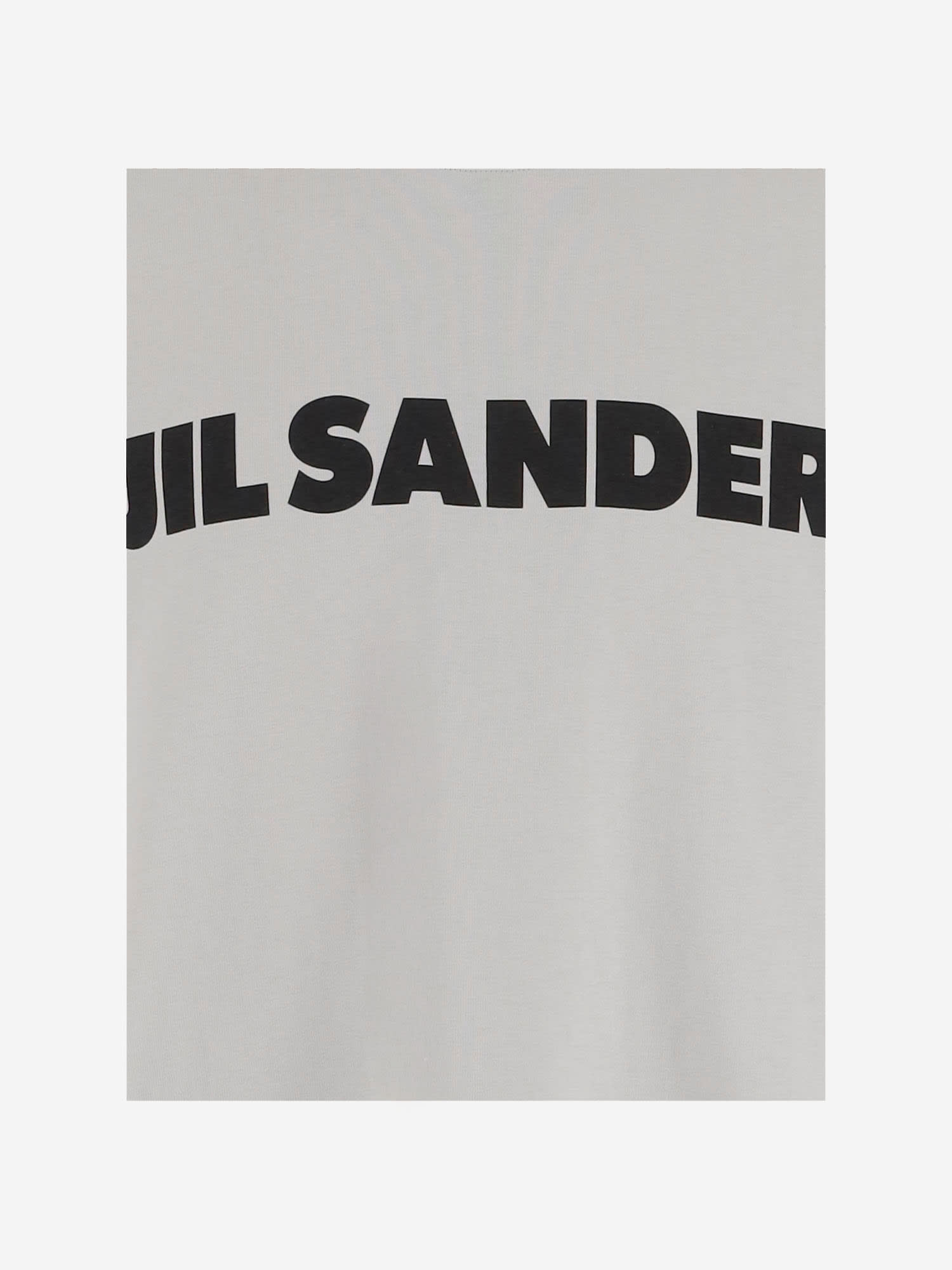 Jil Sander Logo T-shirt By . The Brand Presents A Minimalist Style That Is Appreciated Wor In Gray