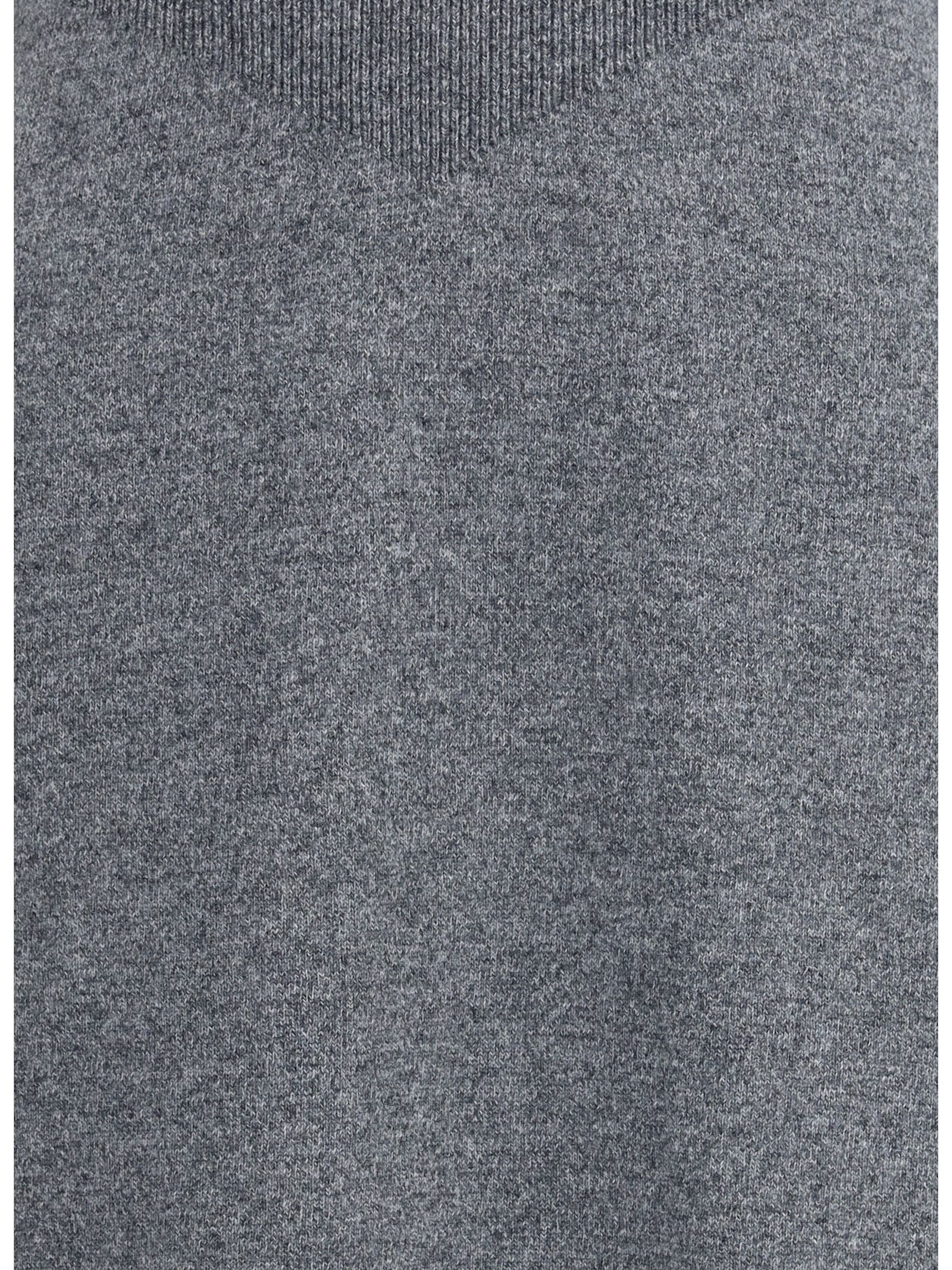 Givenchy Side-split Long-sleeve Midi Dress In Gray