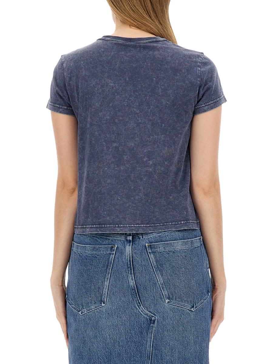 Shop Alexander Wang T Essential Shrunk T-shirt In Blue