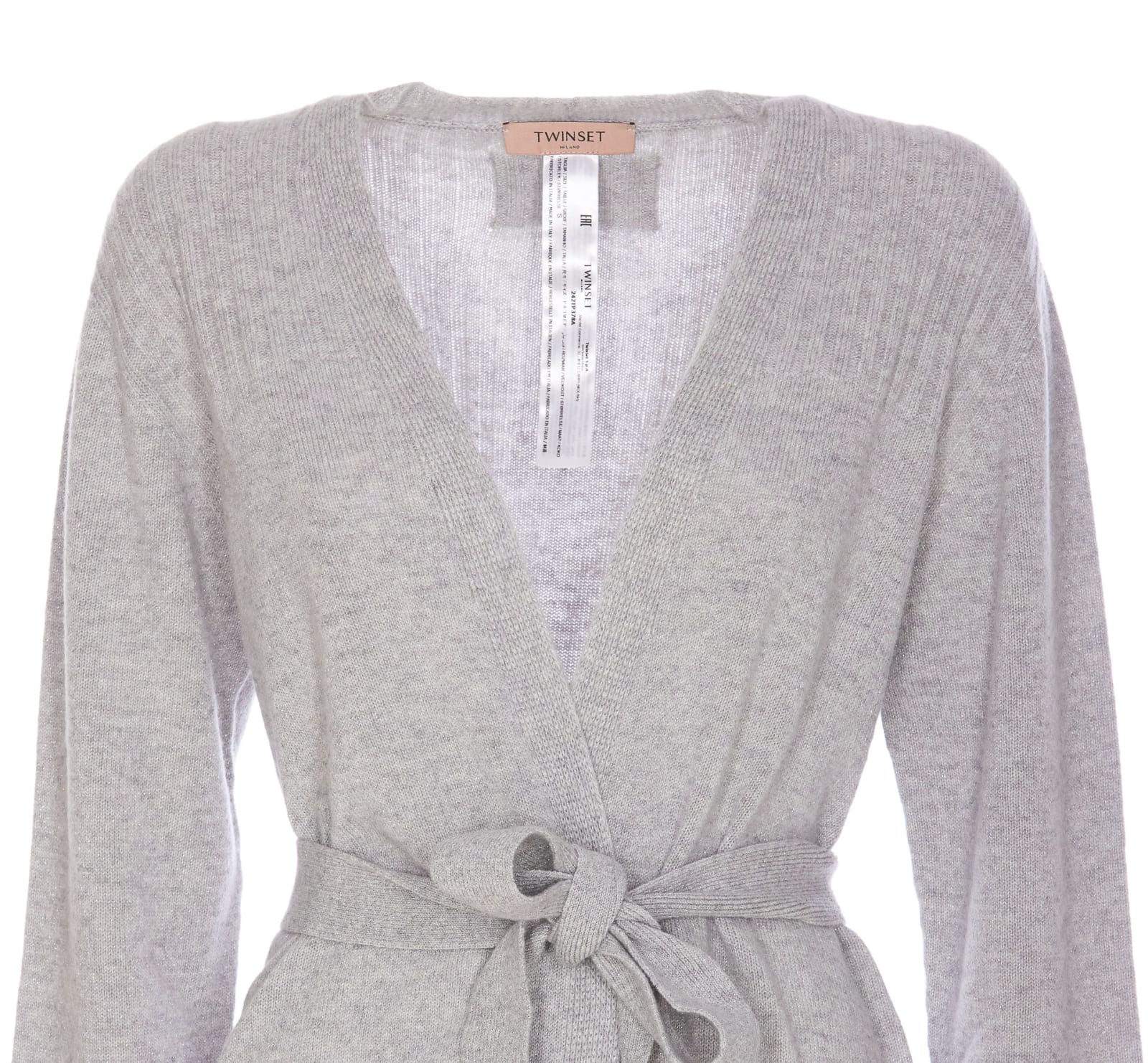 Shop Twinset Cardigan In Grey